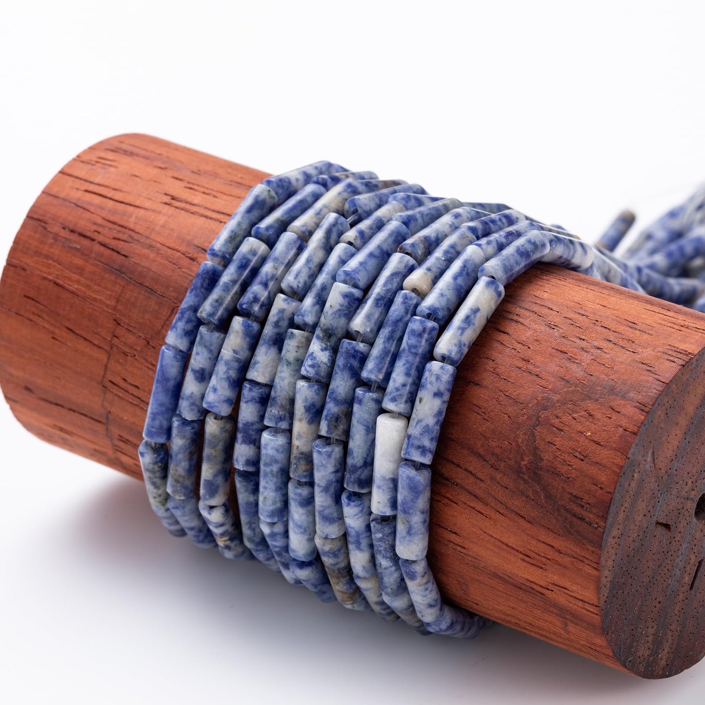 Natural Blue Sodalite Cylinder Tube Beads 4x13mm 38cm/str Loose Semi Gemstone Stone Beads for Making Bracelets Necklace Earrings