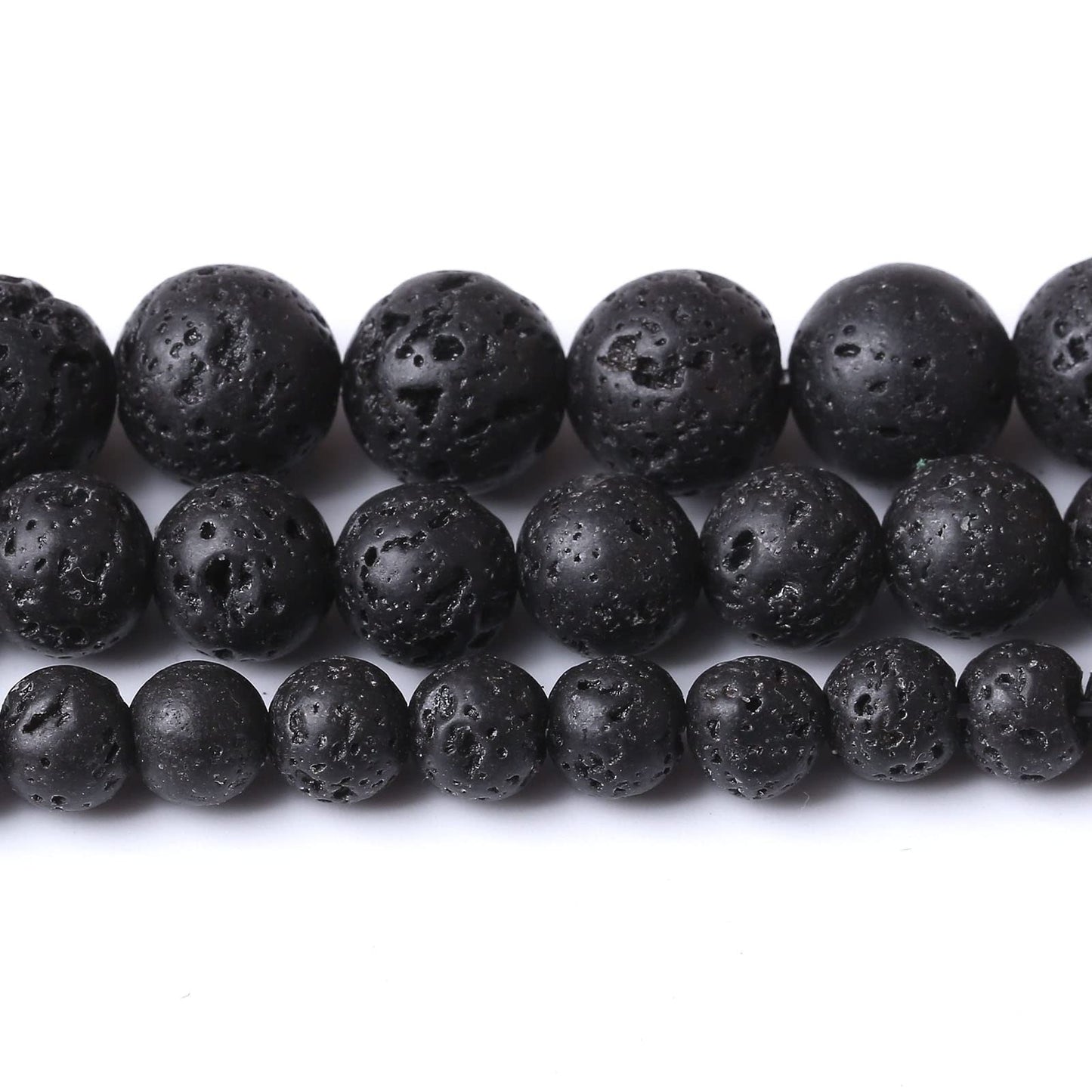 36PCS 10MM Natural Lava Stone Beads Energy Healing Beads for DIY Jewelry Bracelet Necklace Making for Jewelry Making15Inch