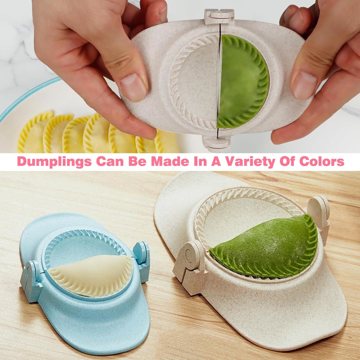 Dumpling Maker, Empanada Maker Press Tortilla Folder Ravioli Maker, Mold Stuffed Cookies Pie Ravioli Multifunctional 3 Sizes(4.1"/3.1"/2.7")