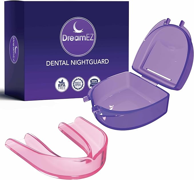 Anti Grinding Mouth Guard for Clenching Teeth at Night, Professional Dental Night Guard for Grinding and Bruxing, Made in The USA (1-Pack) (Pink)
