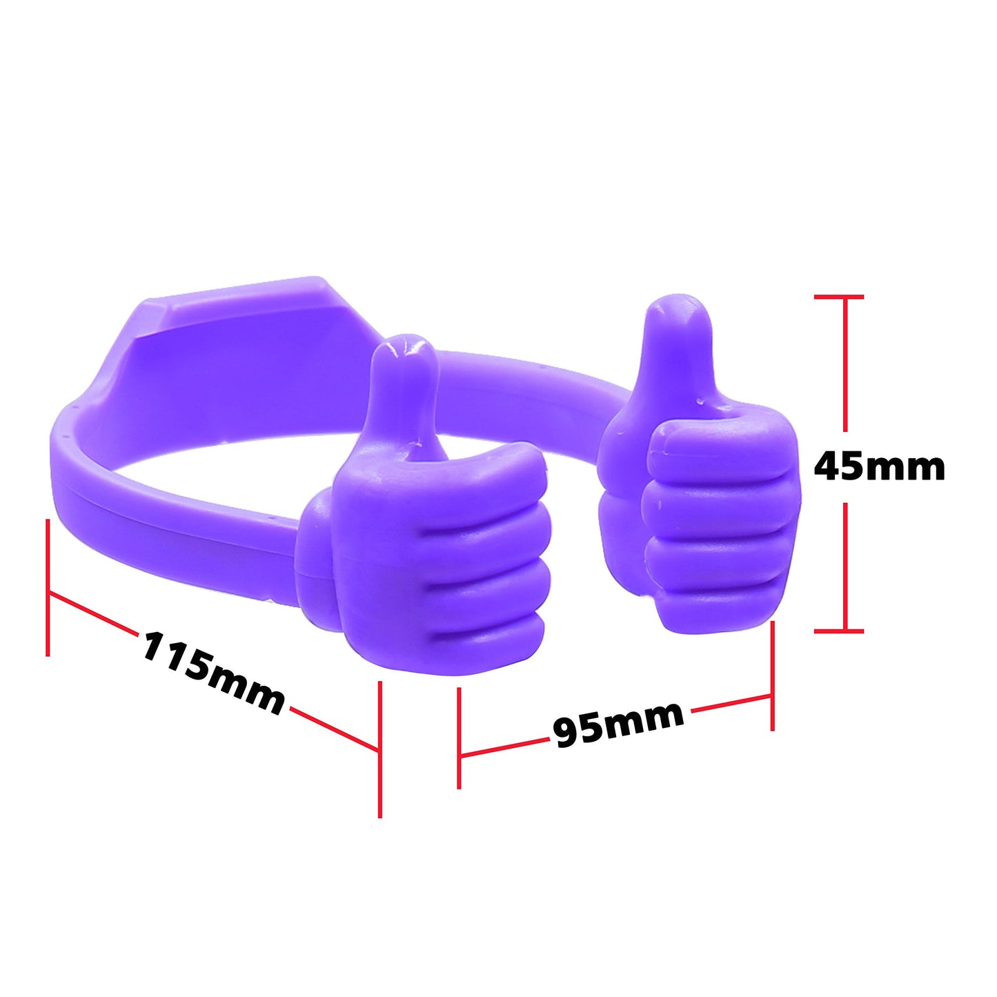 Honsky Thumbs-up Cell Phone Stand Holder,Tablet Stand Cradle for Desk Desktop Smartphone Cellphone Mobile Phone,Tablets - Universal, Adjustable Flexible,Blue