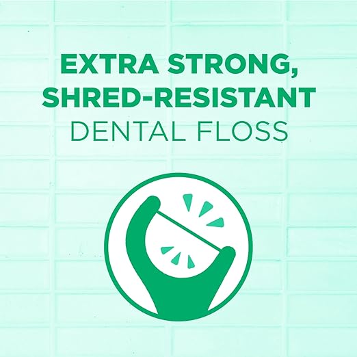 GUM Professional Clean Floss Picks - Extra Strong Shred-Resistant Floss, Easy Grip Handle - Dental Flossers for Adults - Fresh Mint Flavor, 90 Count (Pack of 6)