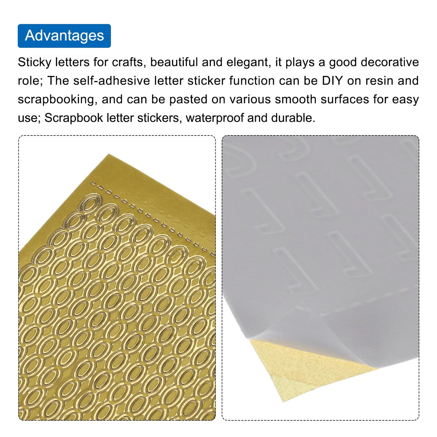 MECCANIXITY 8 Sheets Nail Gold Glitter Art Stickers Decals 3D Chains Line Metallic Sticker Holographic Self Adhesive for Nail Scrapbook DIY Decoration