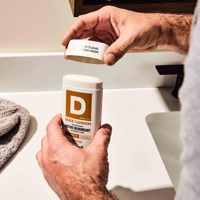 Duke Cannon Supply Co. Aluminum-Free Deodorant for Men 3 oz. Sawtooth, 2 Pack - Unique Masculine Scent, Odor Control & Soothe Skin