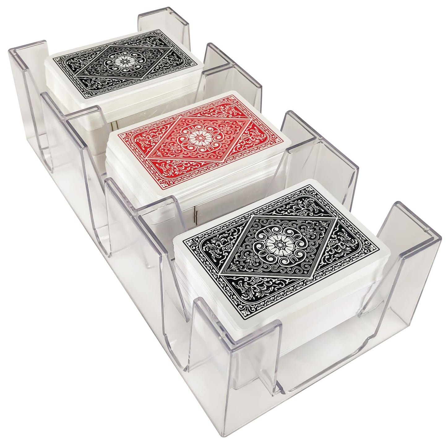 Yuanhe 9 Deck Clear Canasta Playing Card Tray