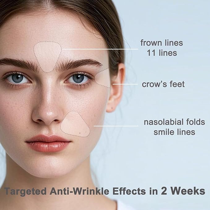 Wrinkle Patches for Face Overnight, Face Tape for Wrinkles, Facial Patch for Forehead, Eyes, Crows Feet, Smile Lines - 144 Count Adhesives Patches Per Box