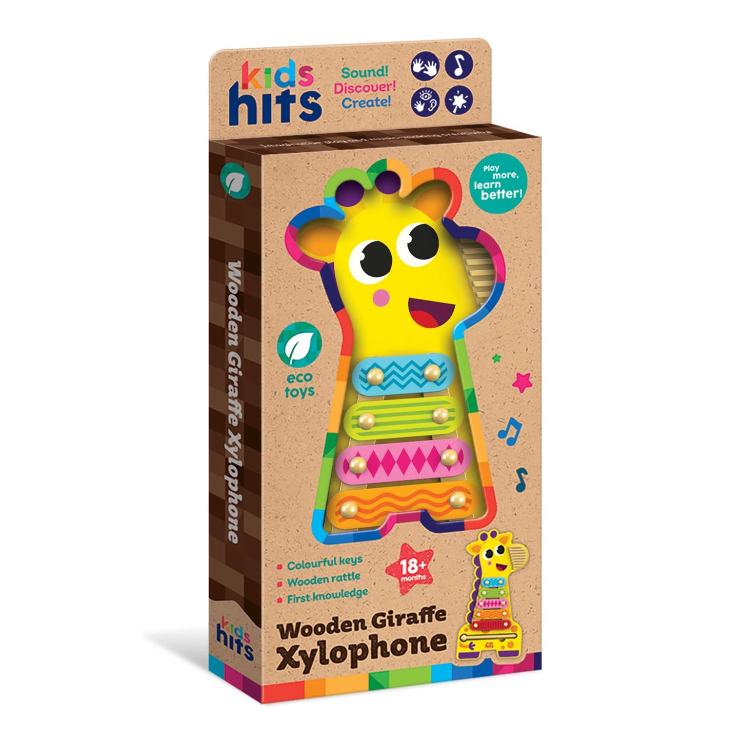 Kids Hits: Harmonize Playtime with The Wooden Giraffe Xylophone Adventure - Perfect for 18 Months and Up!