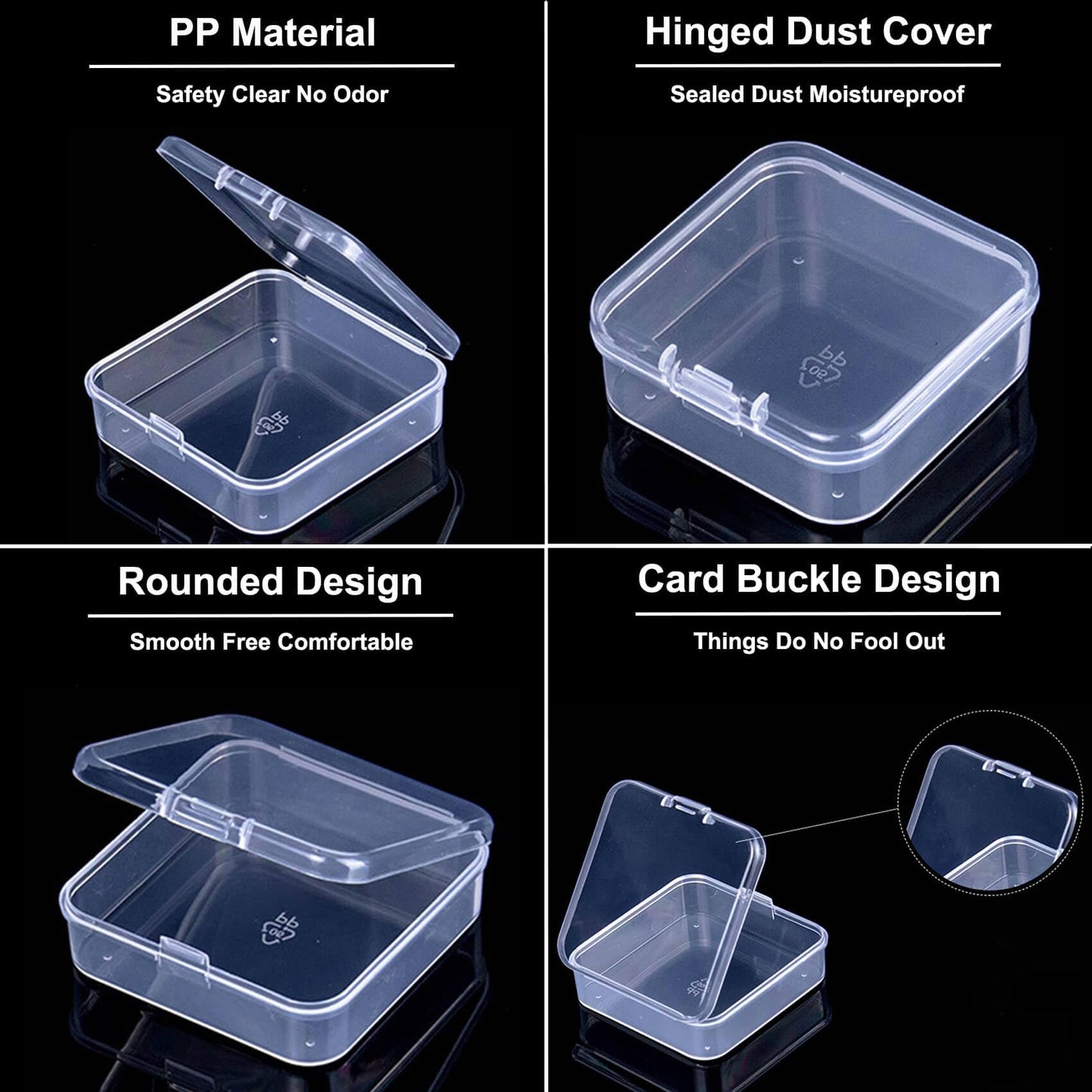 ZOQINI Bead Organizer Box, 28Pcs Small Clear Plastic Storage Containers, 1 Large Craft Organizer Box, 1 Sheet Label, Mini Parts Storage Solution for Beading Jewelry Making Diamond Arts Screws Seeds