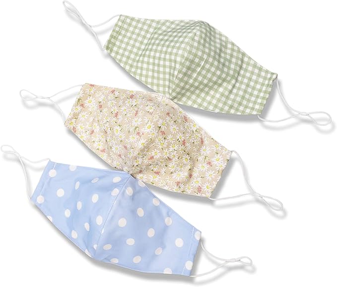 HOPE LOVE SHINE Face Mask Adjustable Filter Pocket Reusable Breathable Washable Cloth Mask Face Masks for Women Men - 3 Pack