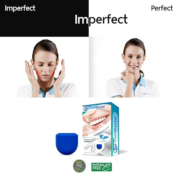 The ConfiDental Mouth Guard for Grinding Teeth at Night - Model for Small Mouth Pack of 6 Moldable Dental Night Guards for Teeth Grinding and Clenching Teeth Grinding Mouth Guard for Sleep