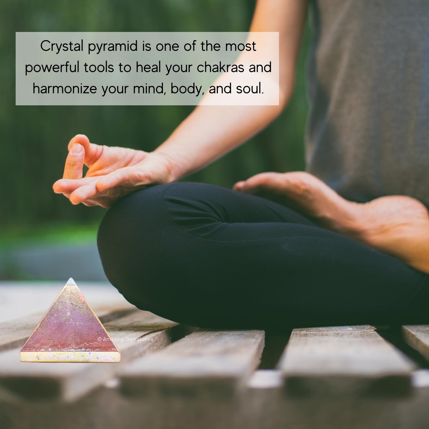 Amazing Gemstone Angel Aura Quartz Pyramid Crystal Healing Stones - 2" Great Pyramid Figurine of Natural Stone Pyramid for Meditation, Reiki, Chakra Balancing and Crystal Pyramids Grid