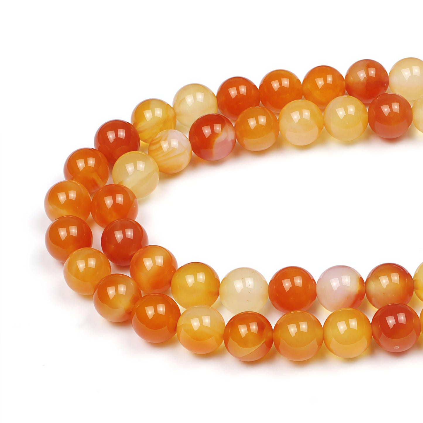 MJDCB 7A Round Natural Red Carnelian Gemstone Beads Stone Loose Beads for Necklace Bracelet Charms Jewelry Making 15"(8mm)