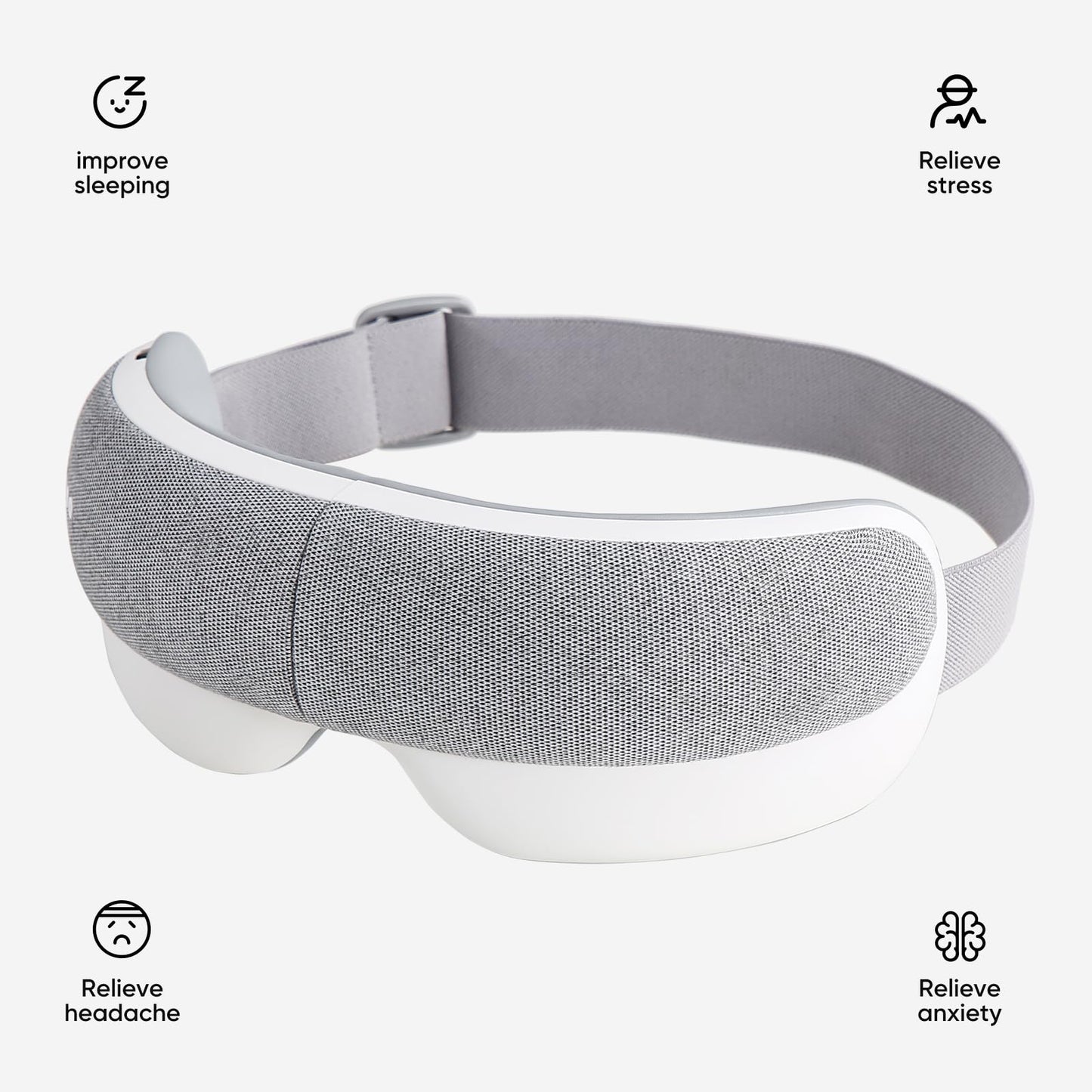 Eye Massager & Bluetooth Heat Sleep mask,Parents Gift Sets |With storage bag & greeting card | Migraine Relief,Relaxation,Bedtime Stress Relief | White Noise,3D airbag kneading| Smart Head Massager