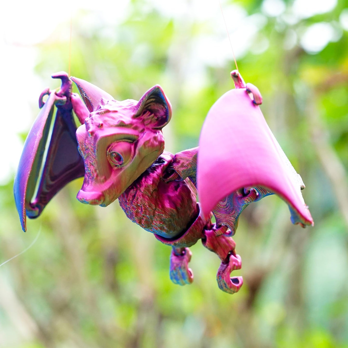 3D Printed bat Model,Articulated bat Toys,Surprise Fantasy Gifts, Flexible Joint Animal Figurines, 3D Printed Stuff,Stress Relief, Fidget restlessness, ADHD Toys