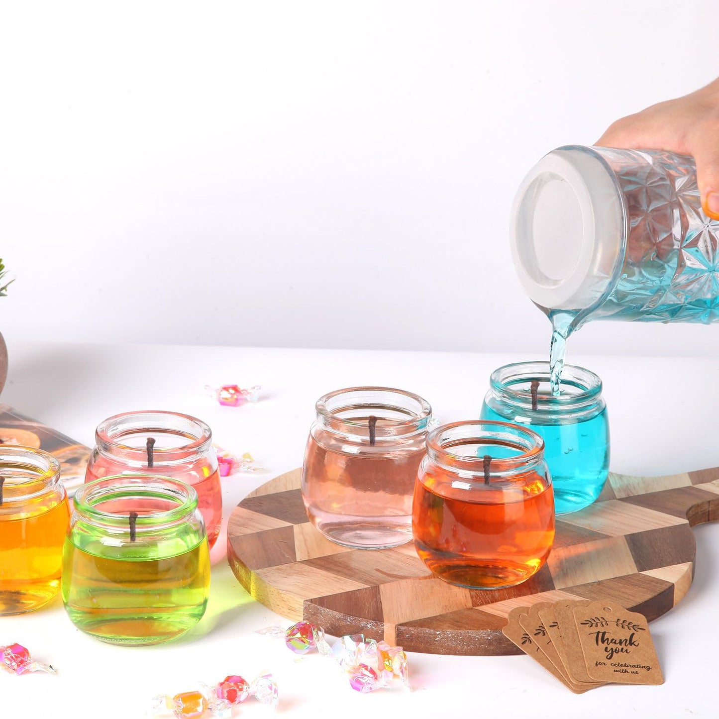 AIXIANG 20 Set 7oz Glass Jars with Cork Lid & Airtight Seal - Rustic Wedding Favors, Baby Shower Gifts, Candy & Spice Storage - Includes Twine, Labels (Multi-Purpose, Eco-Friendly)