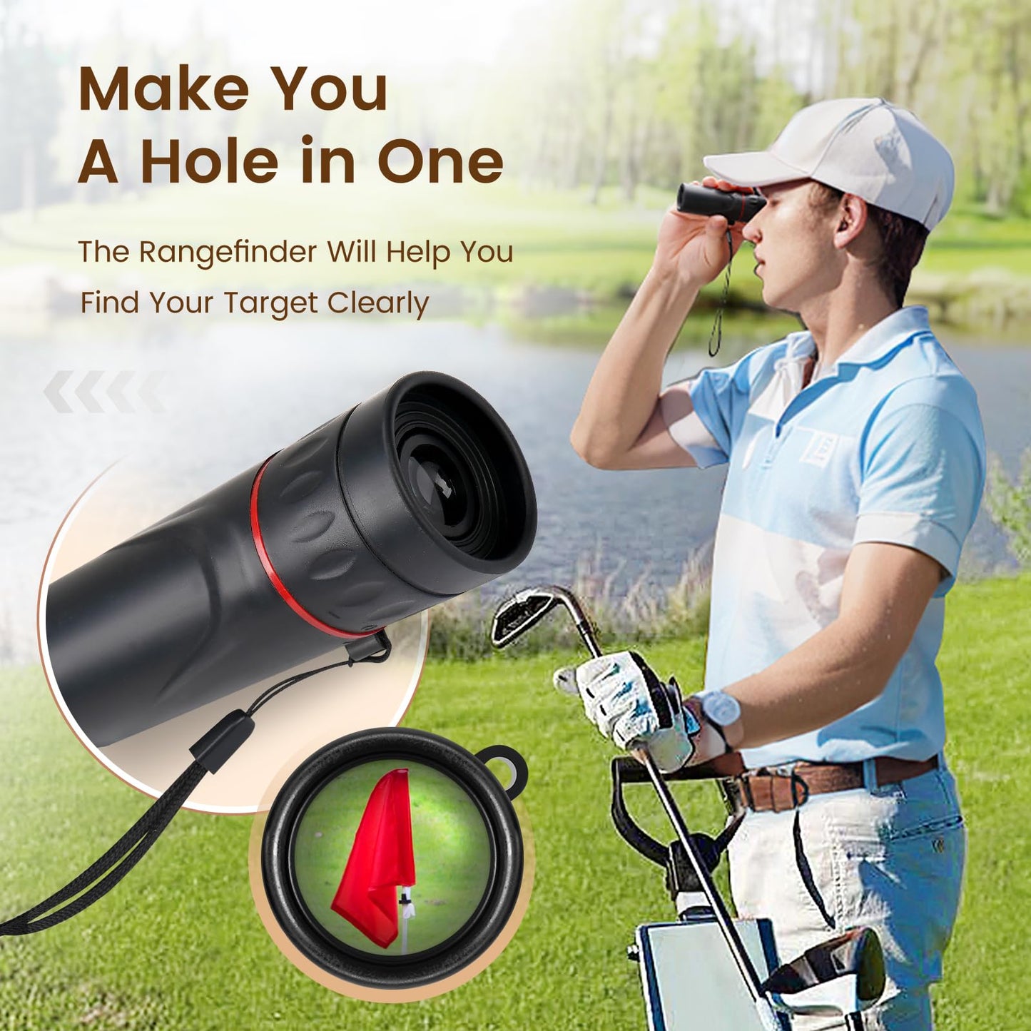 YOREPEK Golf Accessories Kit for Men, Golf Stuff Set with Leather Case, Golf Balls, Golf Tees, Multifunctional Divot Knife, Monocular, Scorer, Golf Gifts for Men Women Golfers