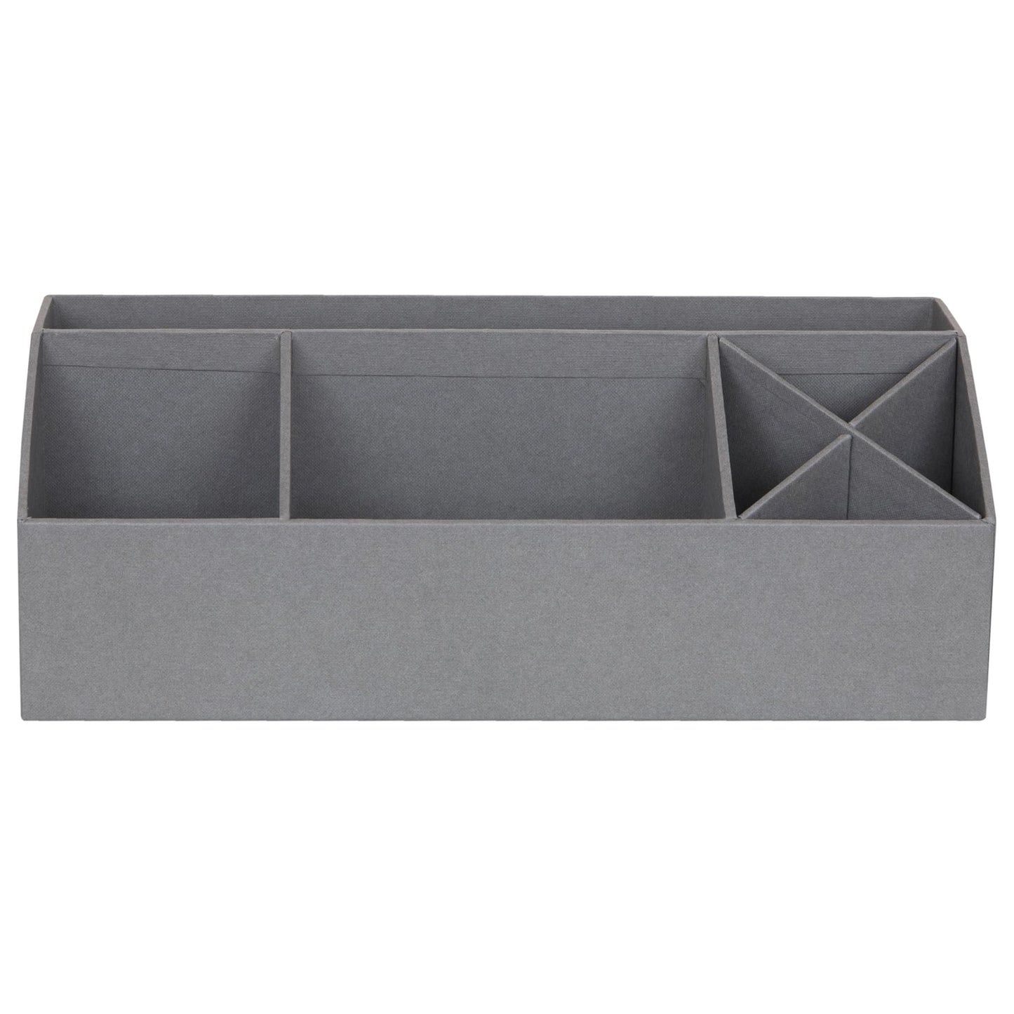 Bigso Elisa Desktop Organizer, Durable Office Desk Organizer for Office Supplies and Accessories, Desk Organizer with 7 Compartments for Customizable Organization,13.1”x4.9”x4.9”, Grey