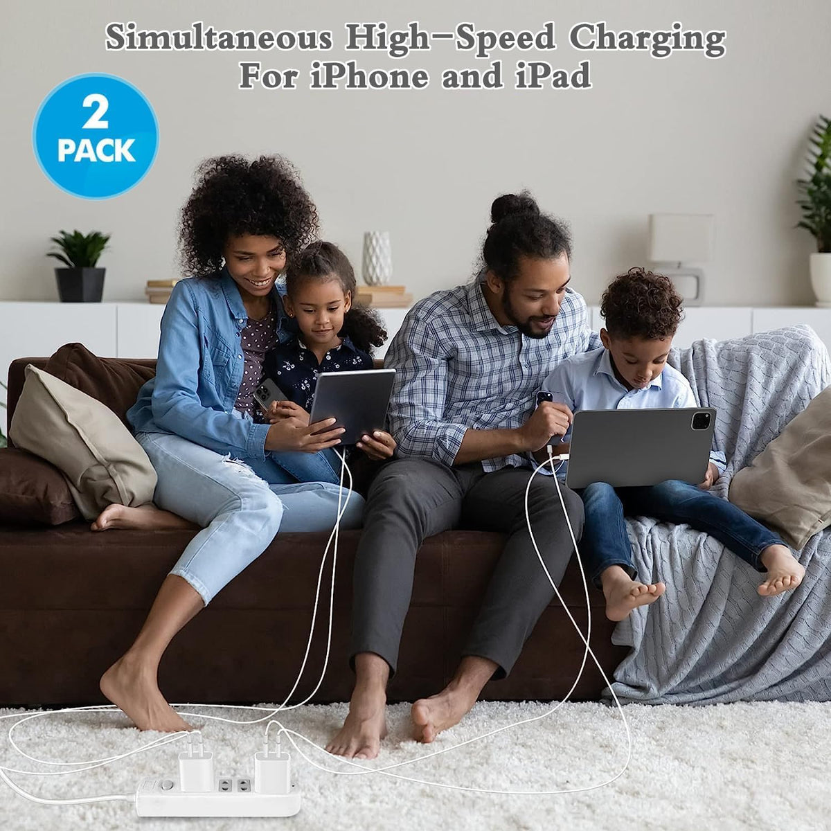 Type c Charging Block Fast Charger, 2Pack PD Dual Port Fast USB C Charger Block, USB C Charging Plug Power Adapter Compatible with iPhone 15/15 Plus/15 Pro Max/14/13/12/11/XS/XR/X and More