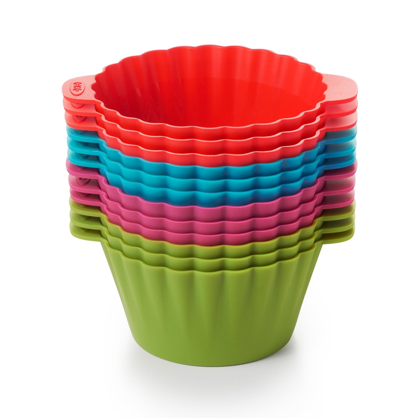 OXO Good Grips Silicone Baking Cups, Pack of 12, Reusable, BPA-Free, Dishwasher Safe, Non-Stick, Food Grade, Cupcake Cups, Muffin Cups, Cupcake Liners, Muffin Liners
