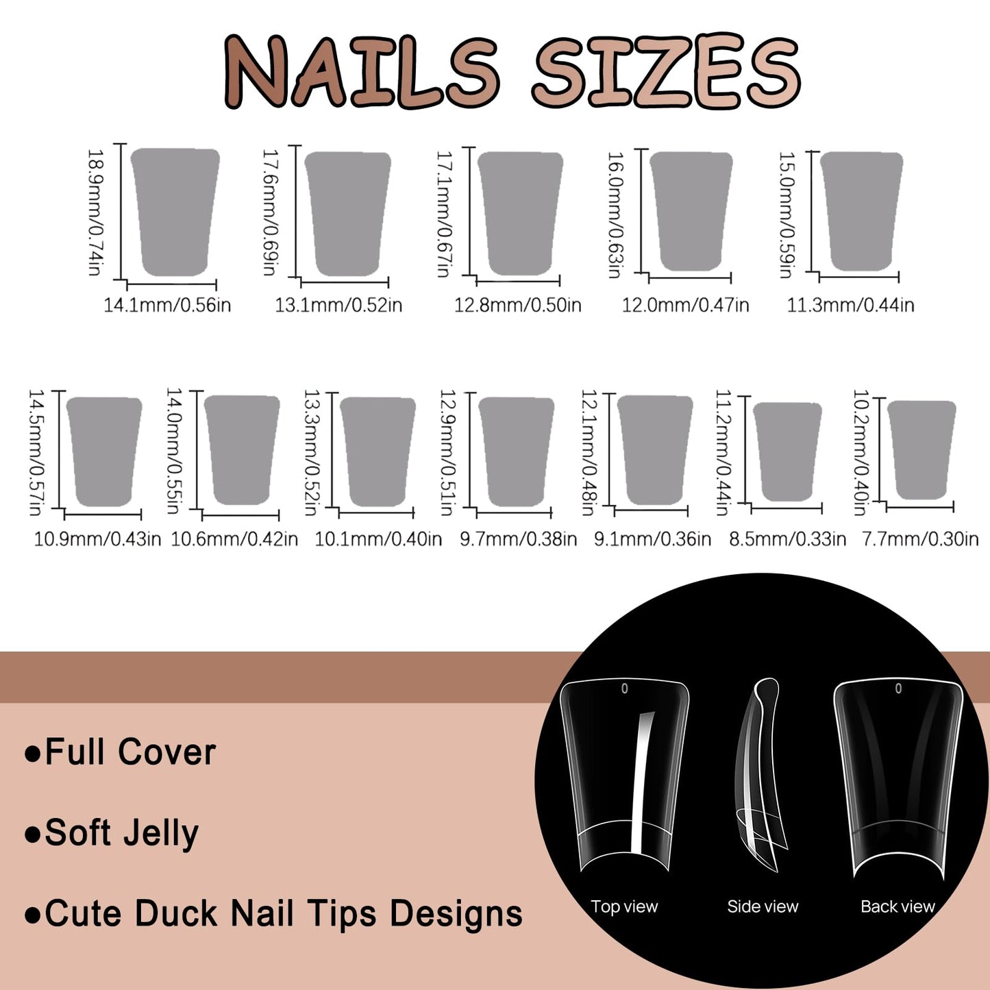 IMSOHOT Golden Duck Press on Rhinestone French Tips Fake Nails with Duckbill Designs Bling Feet Style Glossy False Nails with Butterfly Diamonds Design 24Pcs