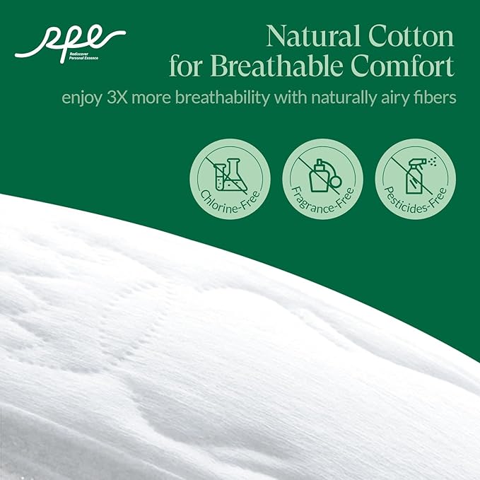 100% Large Organic Pads for Women, Ultra Thin Heavy Flow Sanitary Pad with Wings, Unscented Cotton Pads Menstrual, Super Absorbency Feminine Pad Extra Coverage Period (Large, Size 4, 16ct)