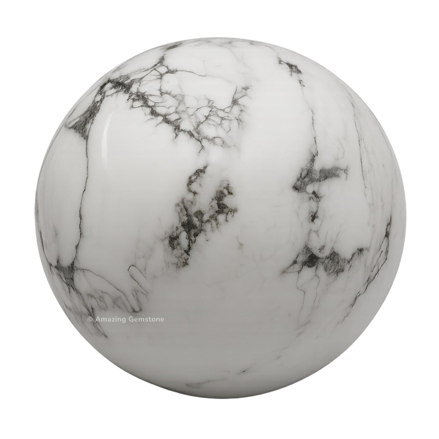 Amazing Gemstone Howlite Crystal Ball with Stand - 2 Inches Crystal Sphere Meditation Balls for Witchcraft and Decorative Balls