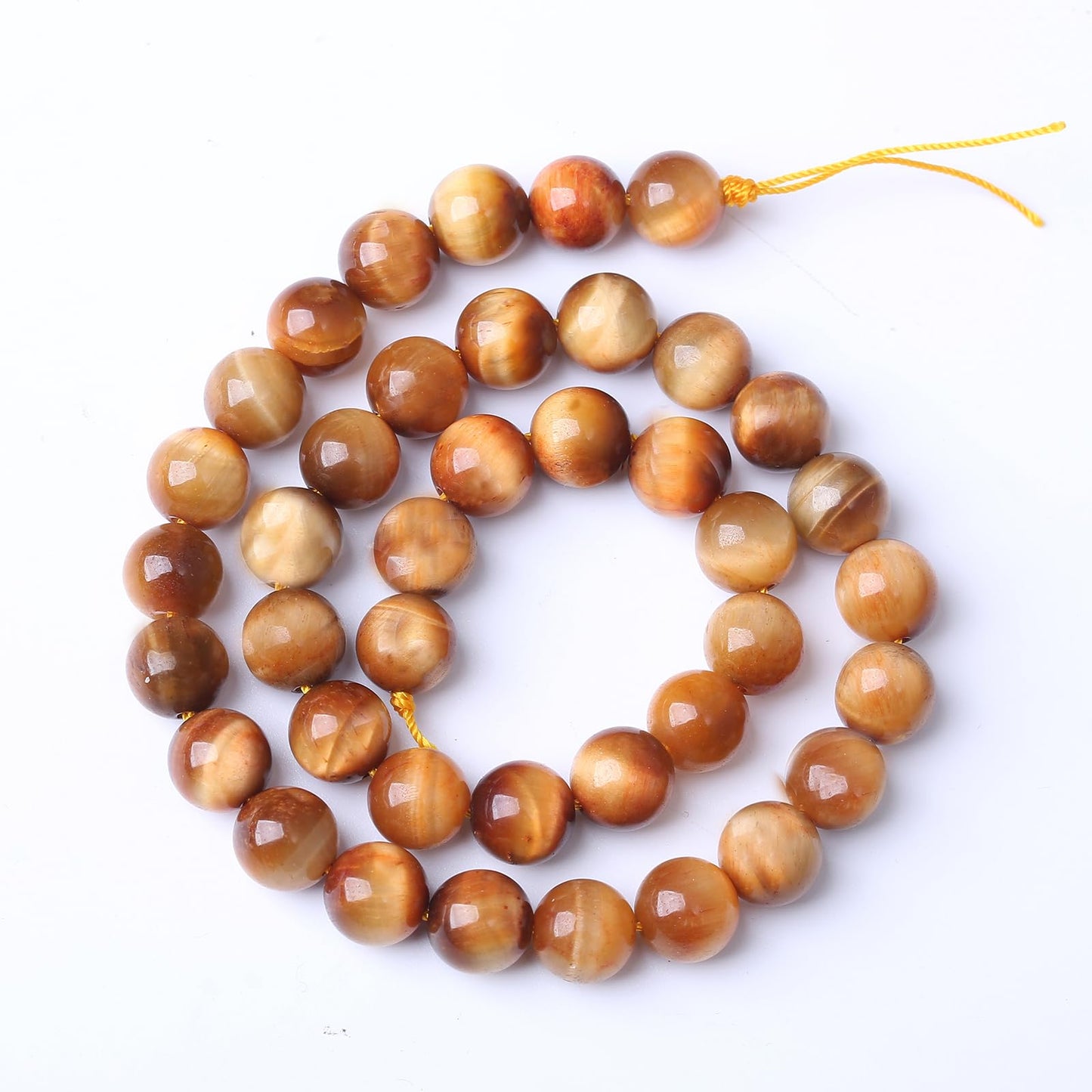 36PCS 10MM AAA Warm Sun Tiger Eye Stone Beads Natural Gemstone Bead Crystal Healing Energy Jewelry Making DIY 15 inches