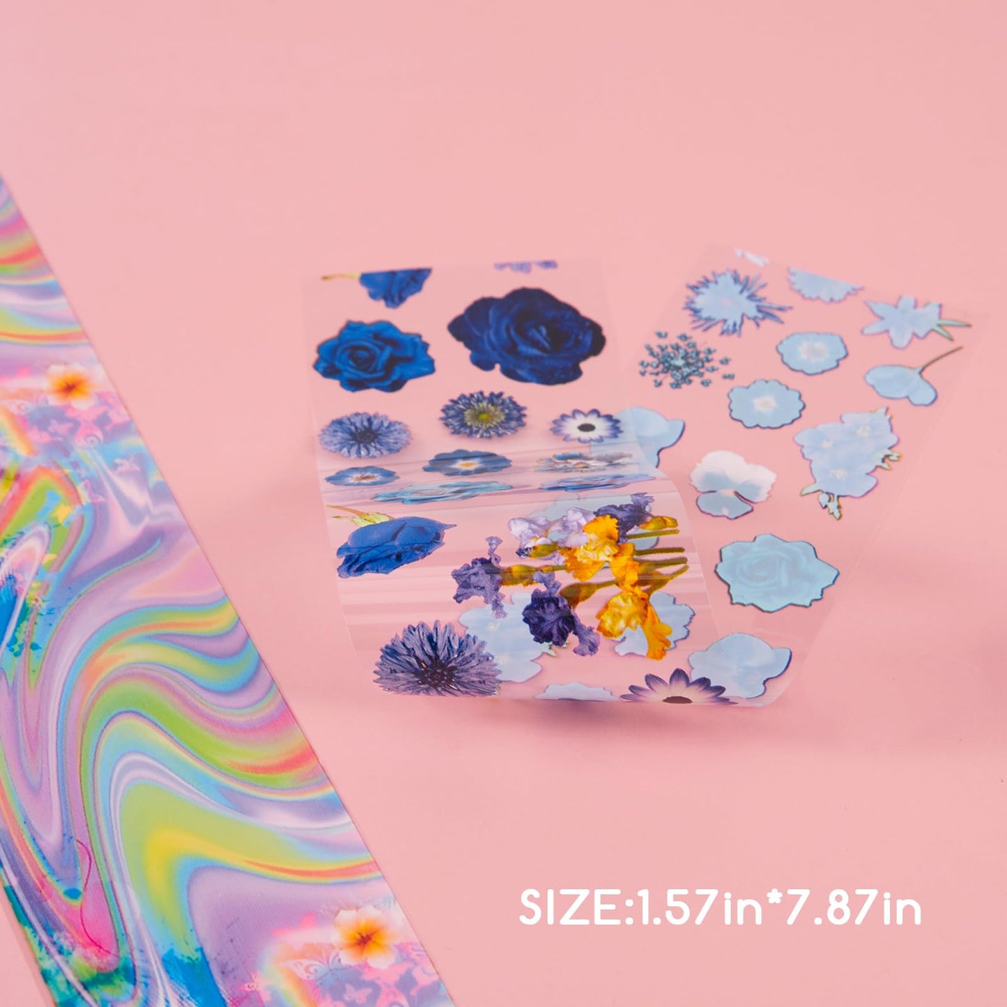 XEAOHESY 300 Sheets Nail Foils Transfer Nail Art Foil Stickers Spring Flower Butterfly Lace Transfer Foil for Nails Decoration