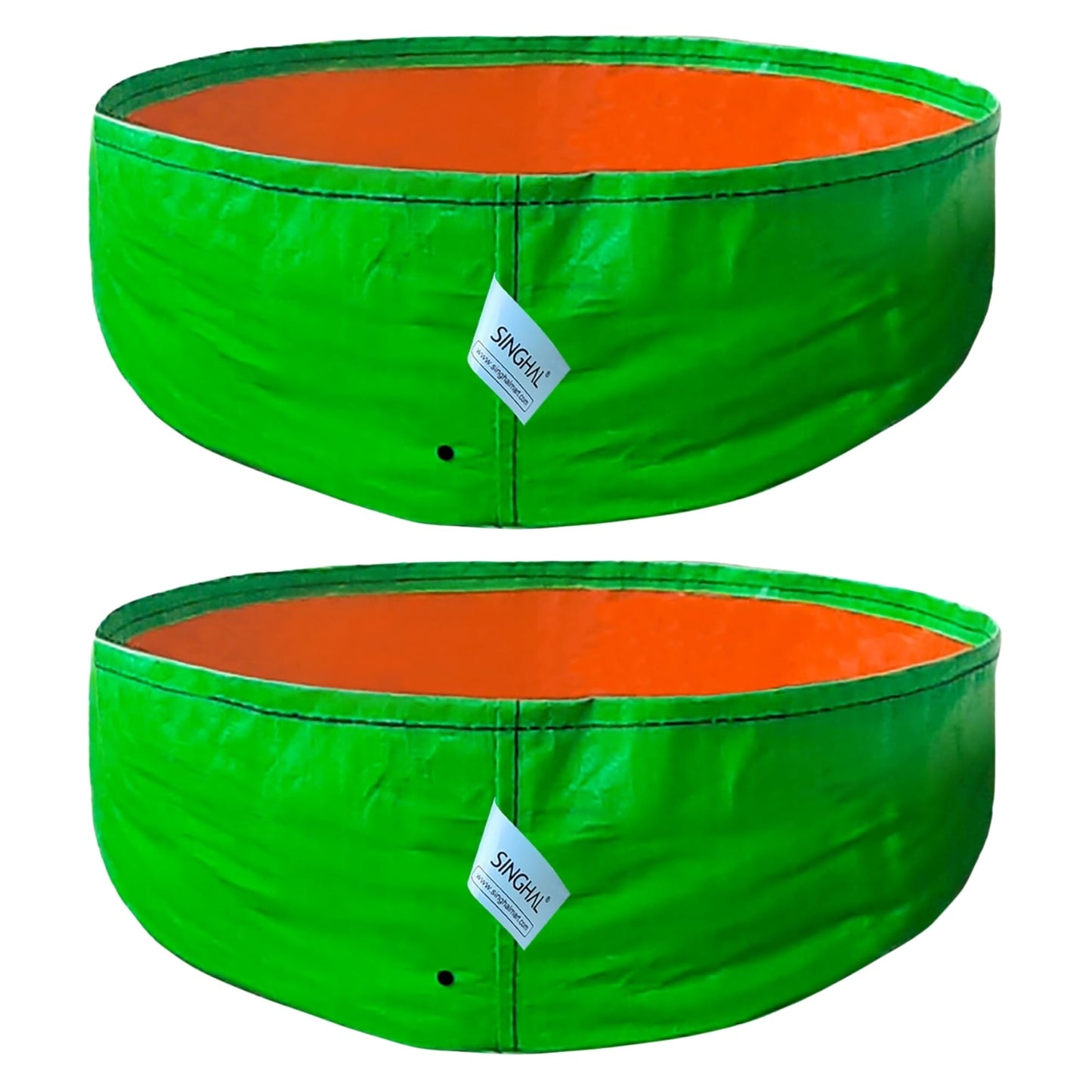 SINGHAL 2 Pack 20 Gallon Grow Bags – 24x9 Inch Reusable Fabric Planters for Vegetables, Mushrooms, Potatoes – Durable, Breathable Woven Pots for Gardening