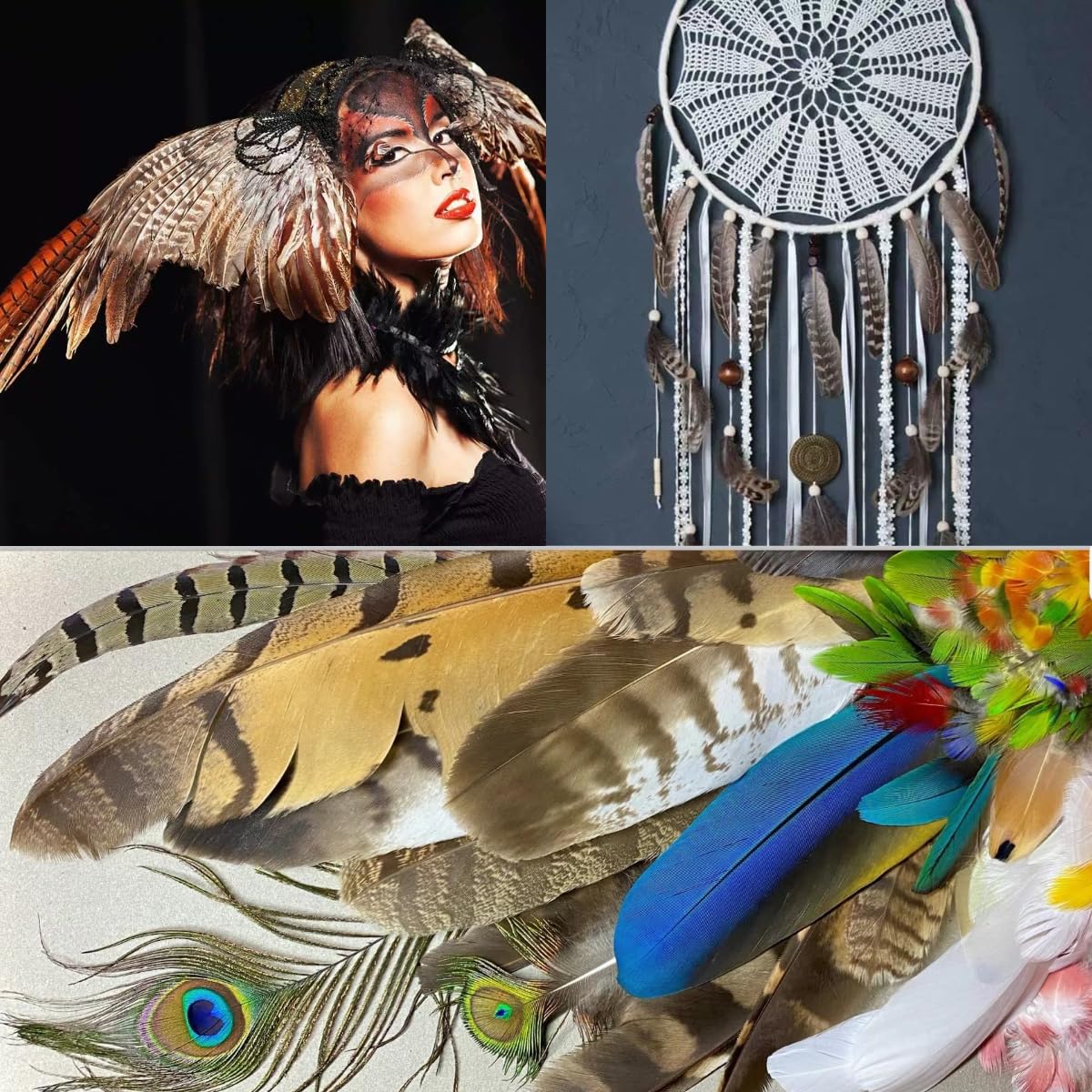 Turkey Wing Feathers,Natural Big Long Feather,11-13 inches (28-33cm),Large Size Bilateral Feathers,Left and Right Wings for Crafts,Bulk 12pcs (Natural Turkey Wing-1)