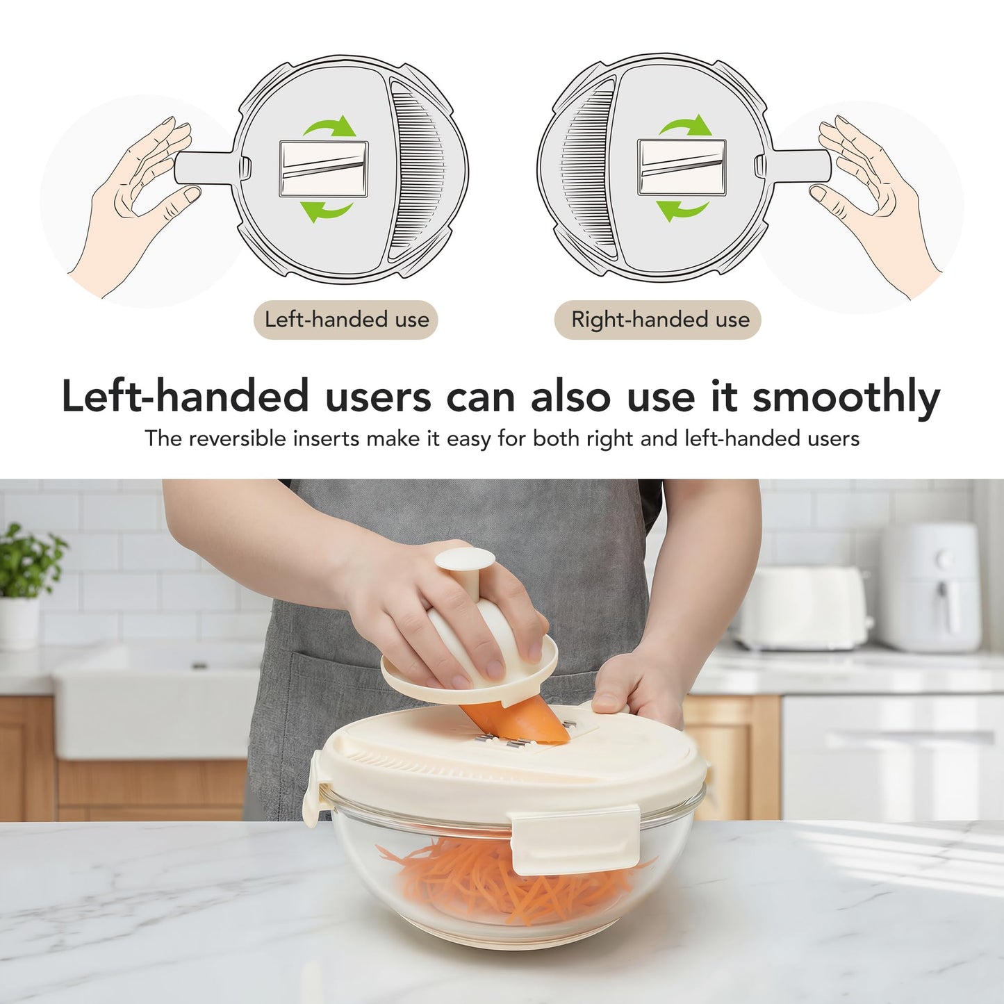 GENICOOK Glass Food Storage Containers With Glass Lids+Vegetable Chopper 5-in-1 Food Prep Tool