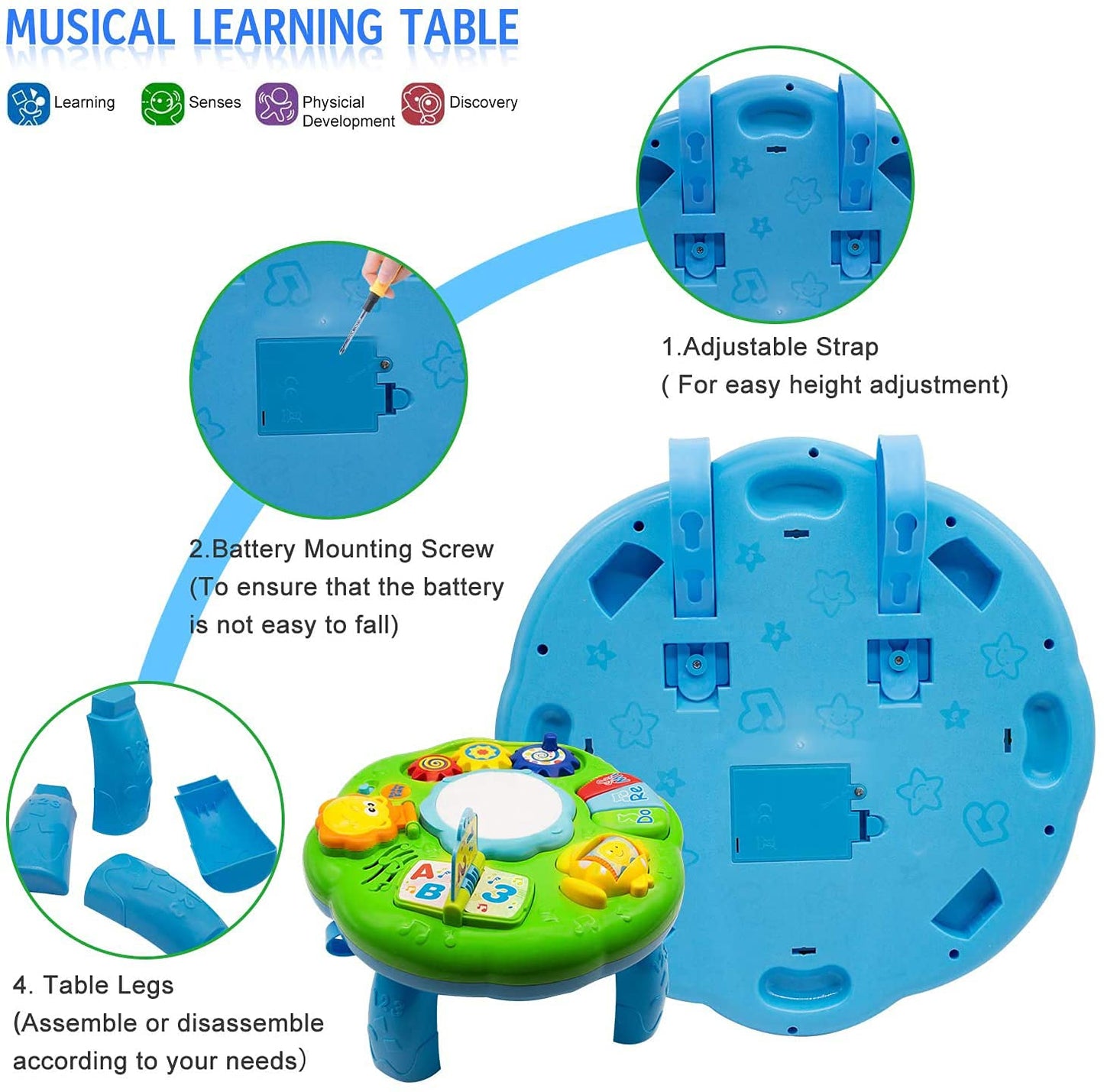 Magic Star Learning Table, Baby Activity Center & Interactive Play Table, Grow-with-Me Musical Activity Center for Infants & Toddlers 6–12 Months, Baby Activity Center Toy for Boys & Girls 1 2 3 Years