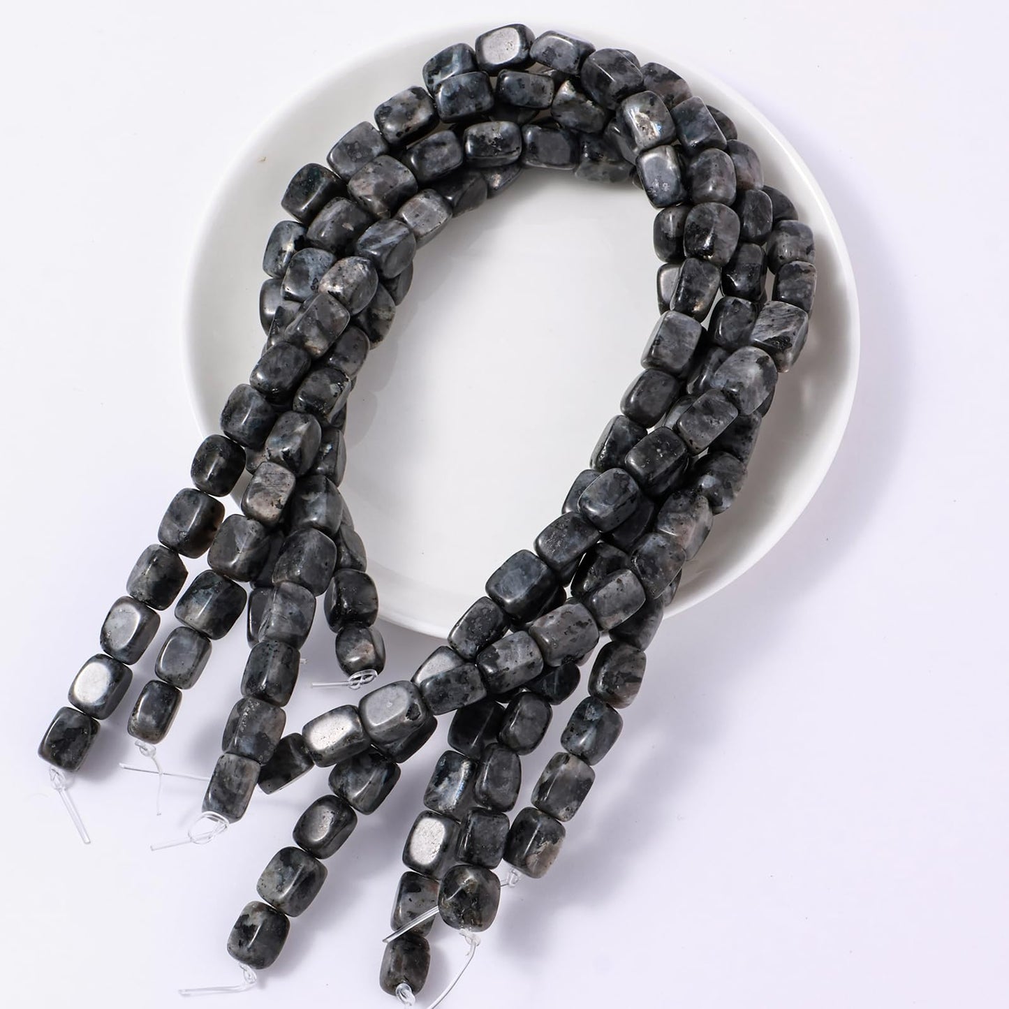Natural Large Black Spectrolite Cube Stone Beads 8x11mm 38cm/str Loose Semi Gemstone Stone Square Beads for Making Bracelets Necklace