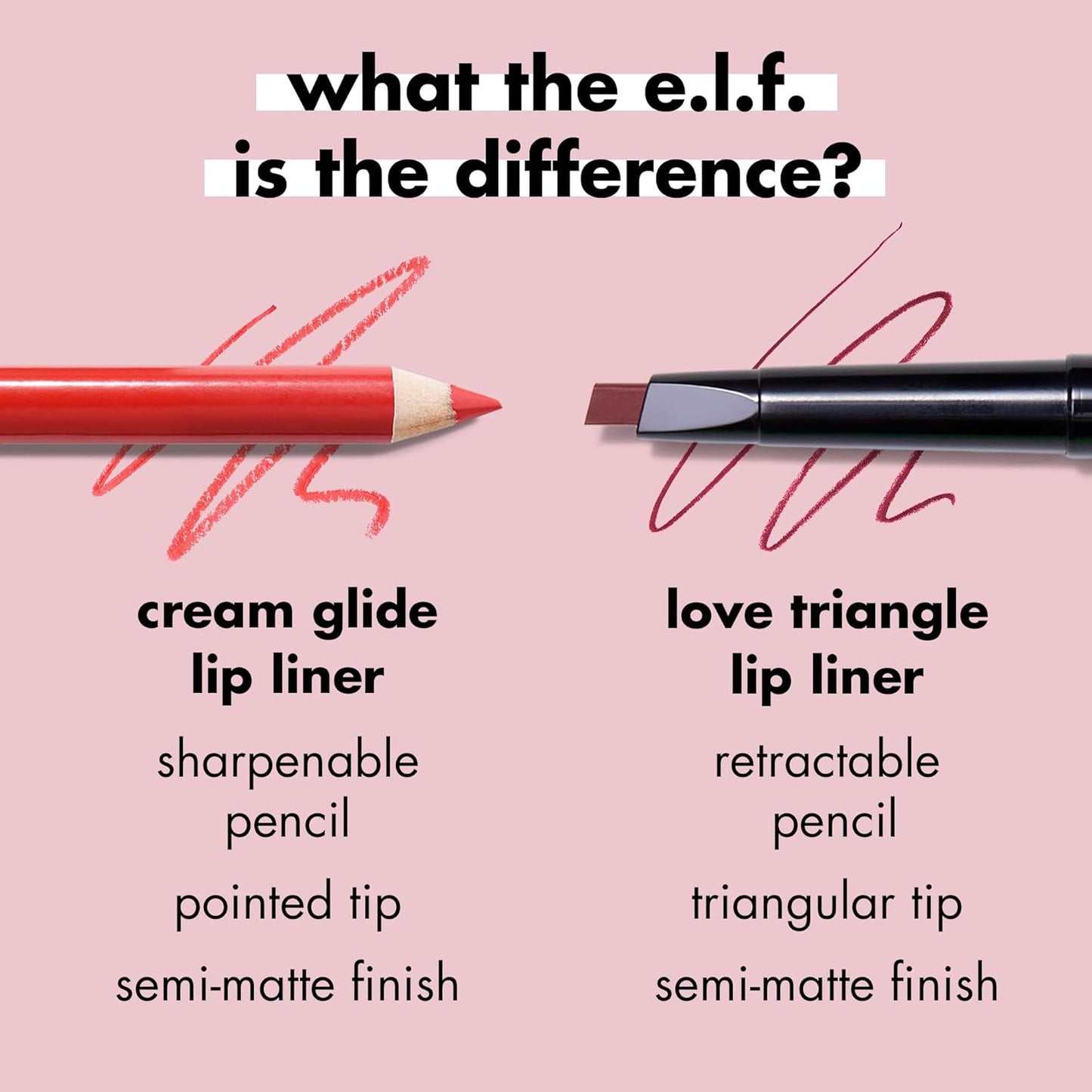 e.l.f. Cream Glide Lip Liner, Highly-Pigmented Pencil For Shaping & Sculpting Lips, Semi-Matte Finish, Vegan & Cruelty-Free, Baddest Beige