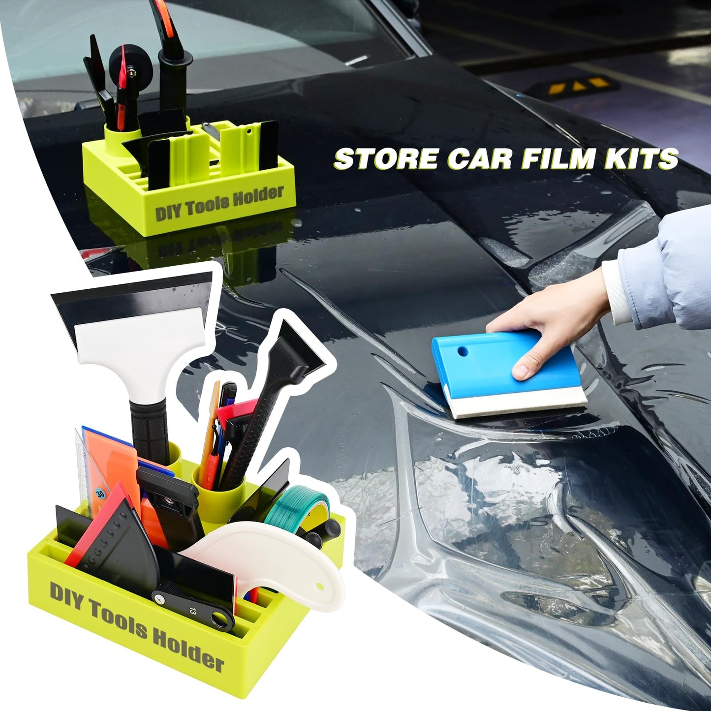 EHDIS Multipurpose Caddy Organizer 2PCS Desk Organizers DIY Tool Holder for Vinyl Wrap Kit, Home Office Supplies, Art Supplies, Make-up & Kitchen Use