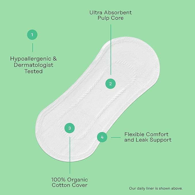The Honey Pot Company - Herbal Everyday Panty Liners for Women - Infused w/Essential Oils for Cooling Effect & Organic Cotton Cover - Feminine Care - FSA & HSA Eligible - 30 ct