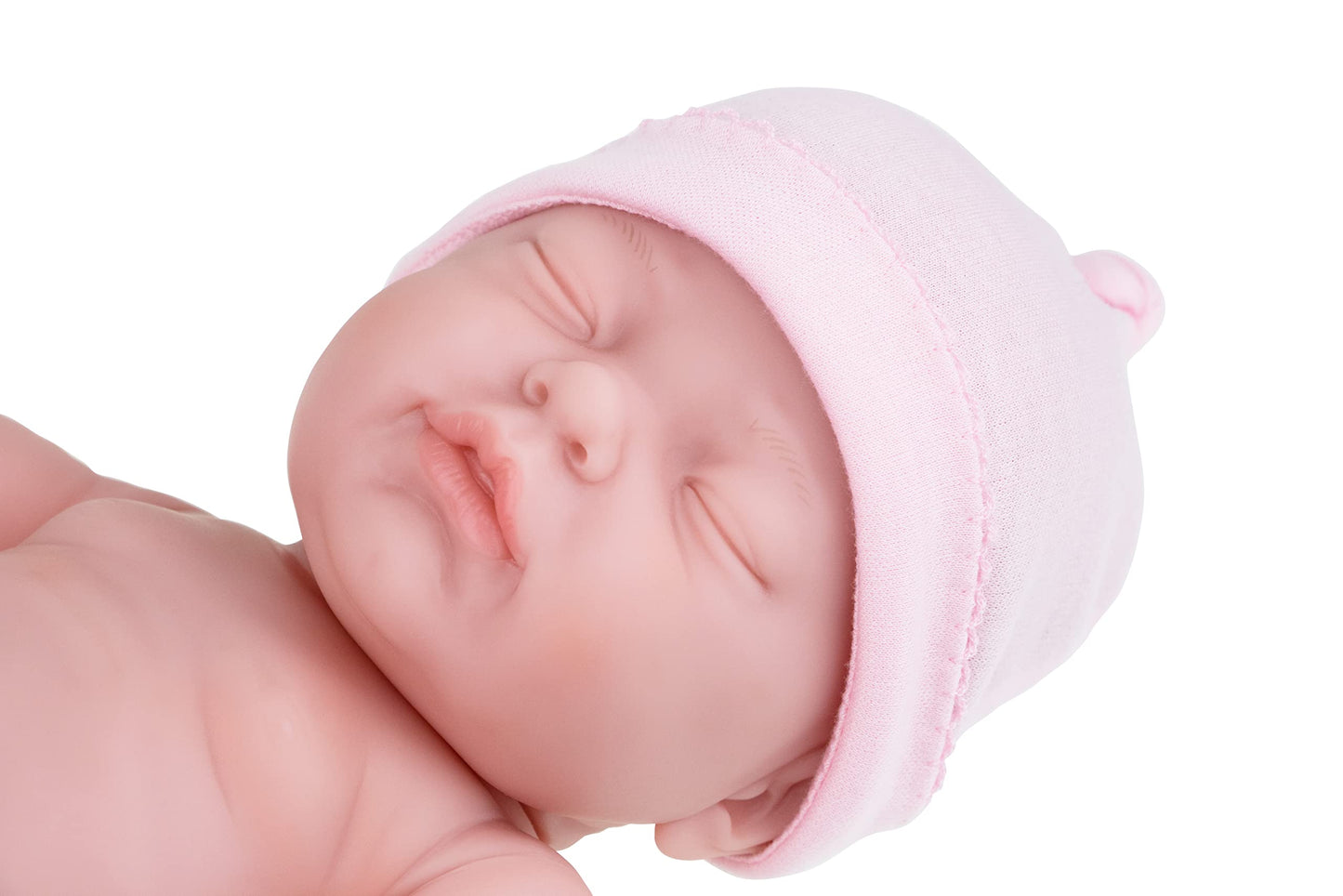 Original 17" La Newborn by JC Toys - Realistic Washable All Vinyl Closed Eye Sleeping Baby Doll- Pink Gift Set , Blue