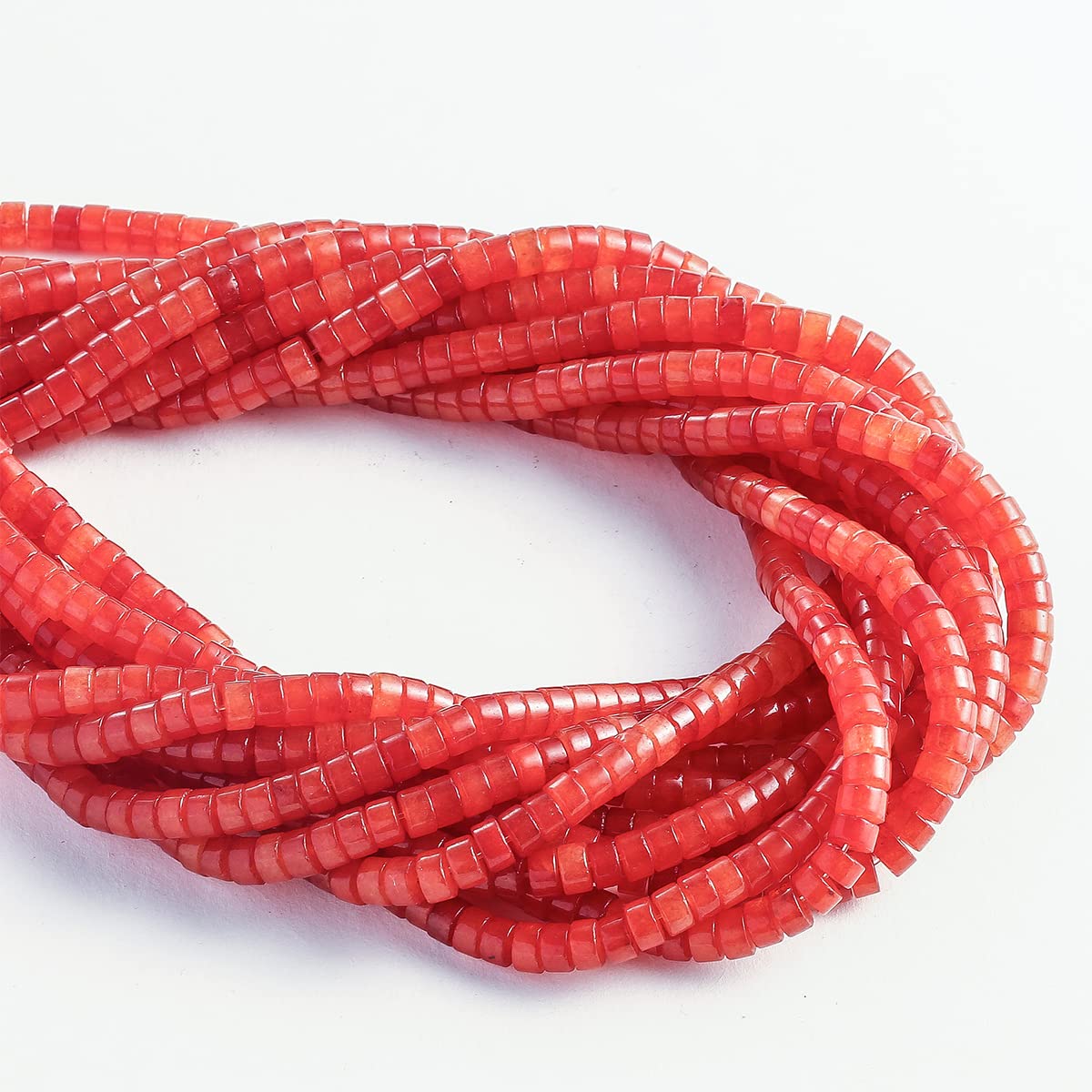 Natural Red Agate Stone Spacer Beads 6x3mm 38cm/str Flat Round Loose Semi Gemstone Caps for Making Bracelets Necklace