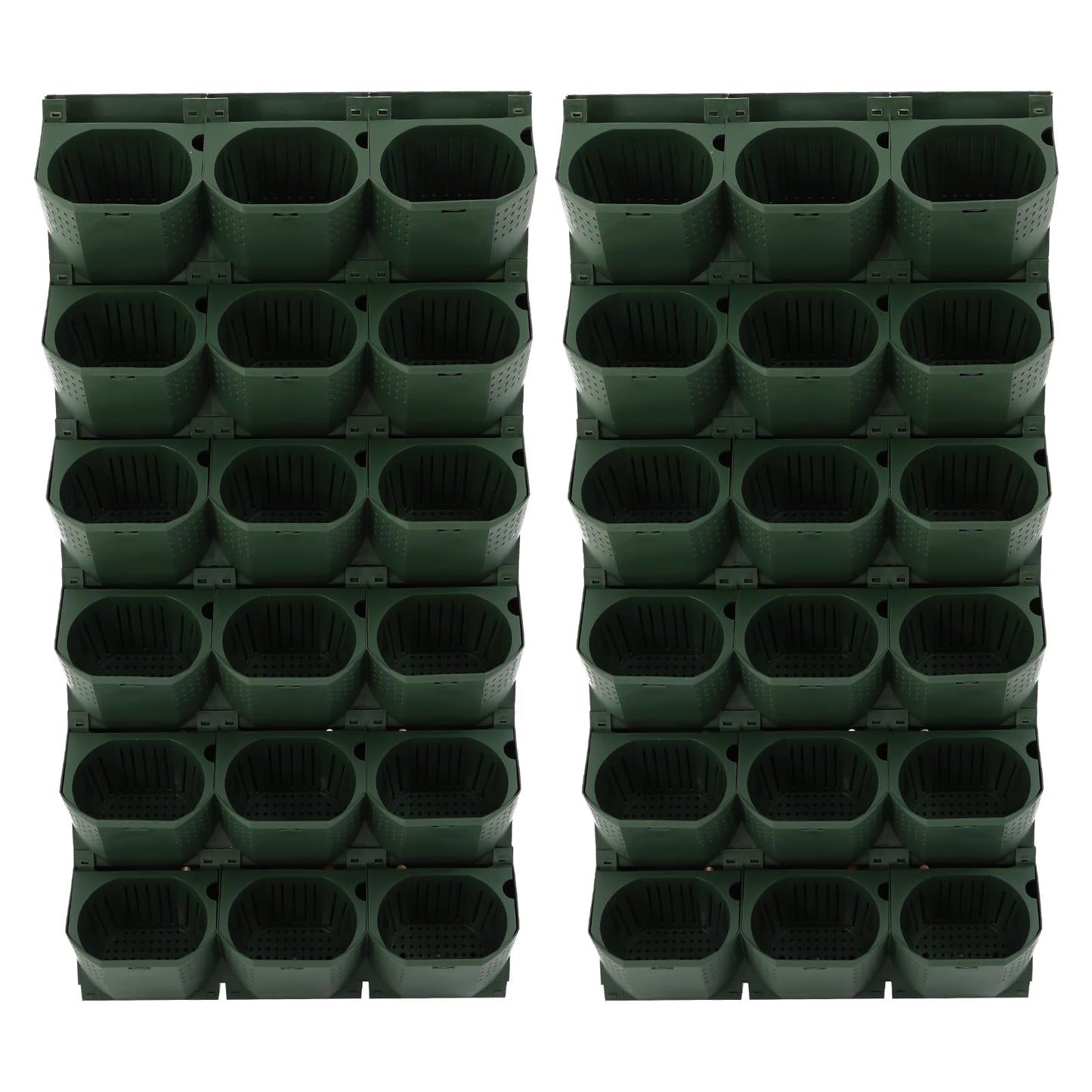 lxrnqcey Vertical Wall Planter, Wall-Mounted Flower Pot Holder with 36 Pots, Outdoor Wall Planter System, Hanging Vertical Wall-Plant for Yard Garden Balcony Home Decoration (Army Green)
