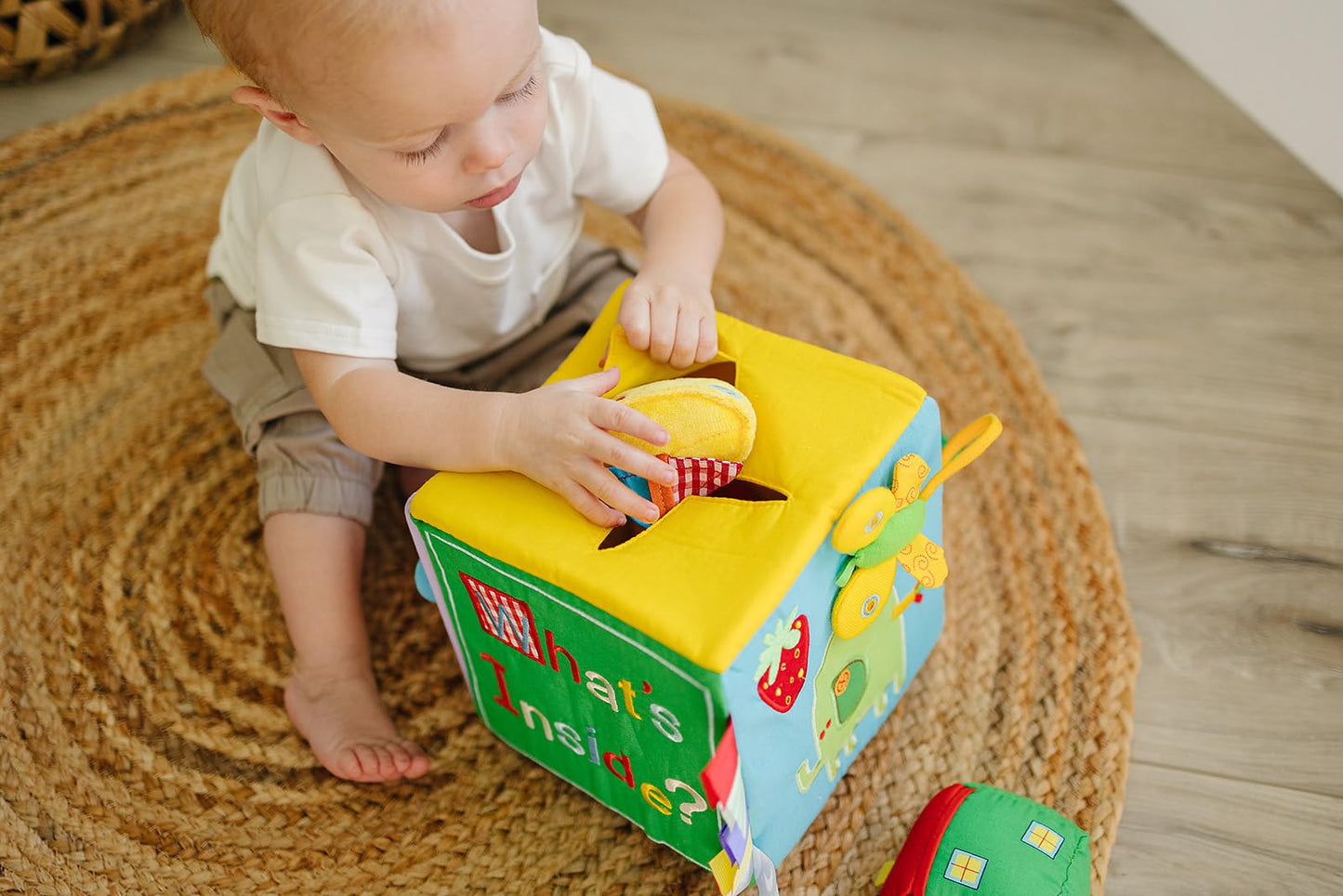 Whats Inside Box - What's in the Box Toy - 7 Surprise Pieces - Educational Sensory Toys, 7" Square, Larger and More Pieces Than Most, Perfect Size for Small Hands, for Babies, Toddlers