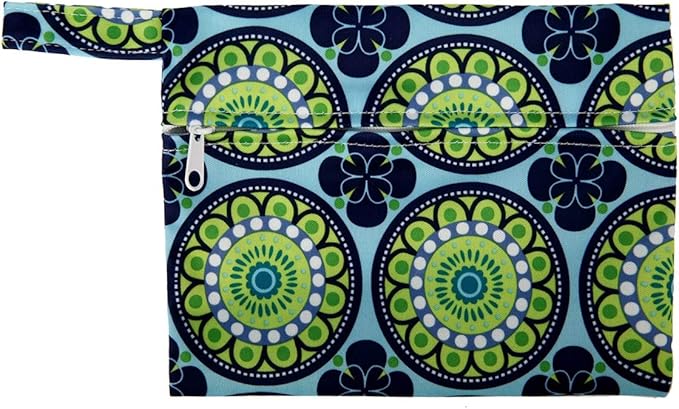 5 Small Panty Liners 1 Wet Bag Cloth Menstrual Pads Reusable Washable (Peacock, S Panty Liners)