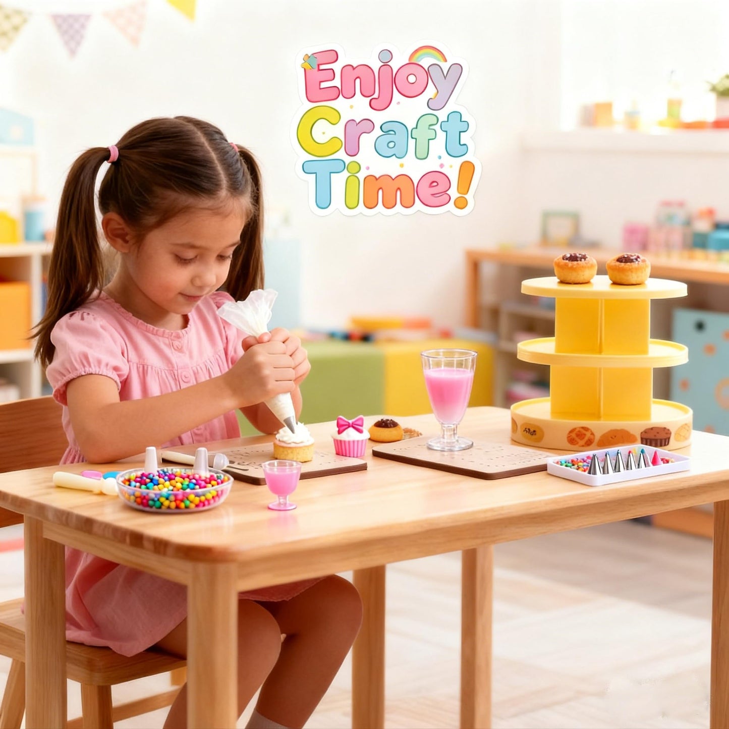 BoFUN DIY No-Bake Miniature Food Craft Kit - 1/12 Scale Dollhouse Kitchen Accessories, Hobby Craft Set for Teens Adults Ages 12+, Creative Art Project (Bake DIY)