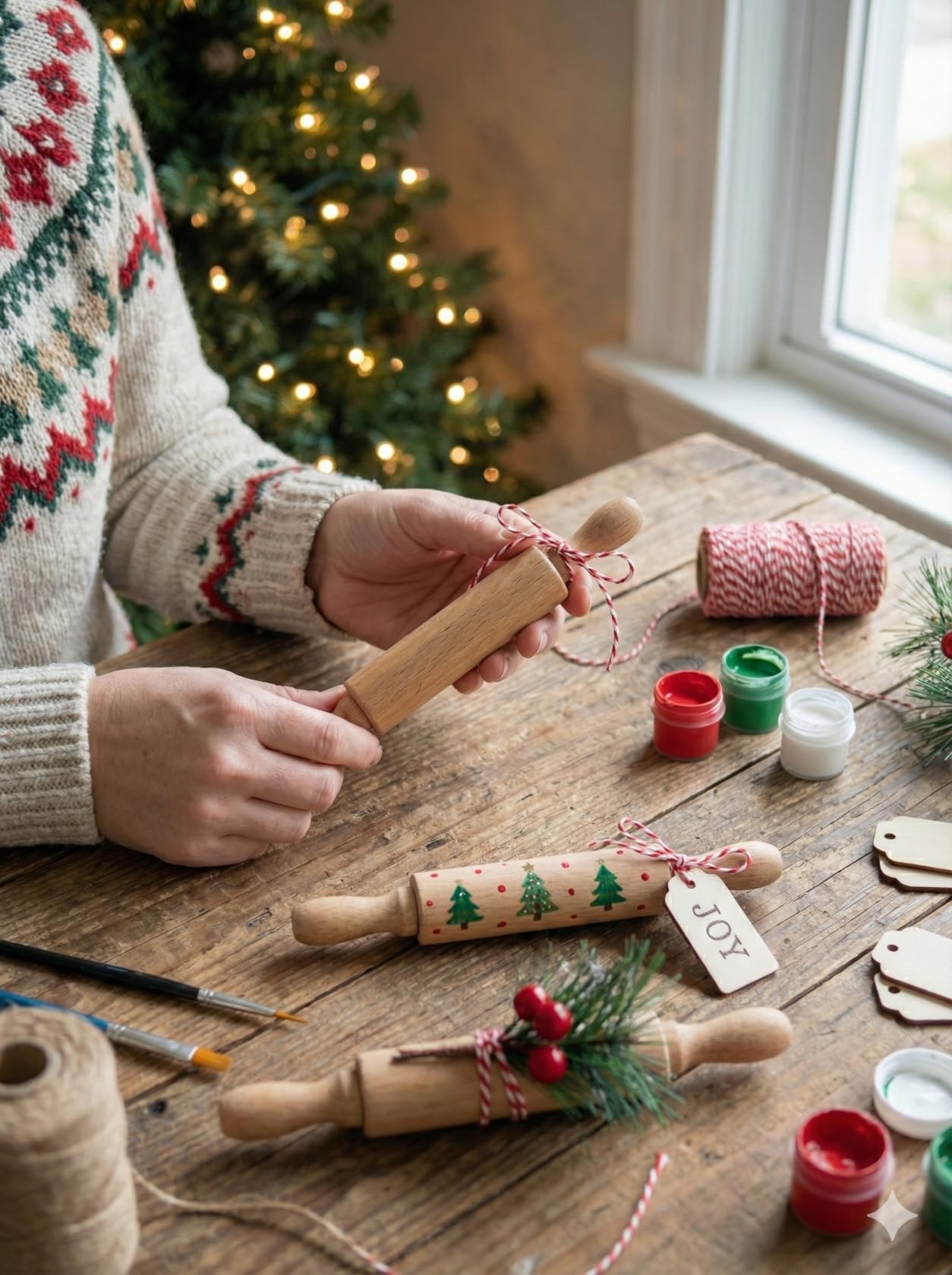 8-Inch Premium Kids Mini Rolling Pins (6-Pack) Splinter-Free, Non-Stick Hardwood for Baking, Sensory Crafts, Play-Doh, Clay, Therapeutic Fine Motor Skills for Toddlers, Great Gift for Children