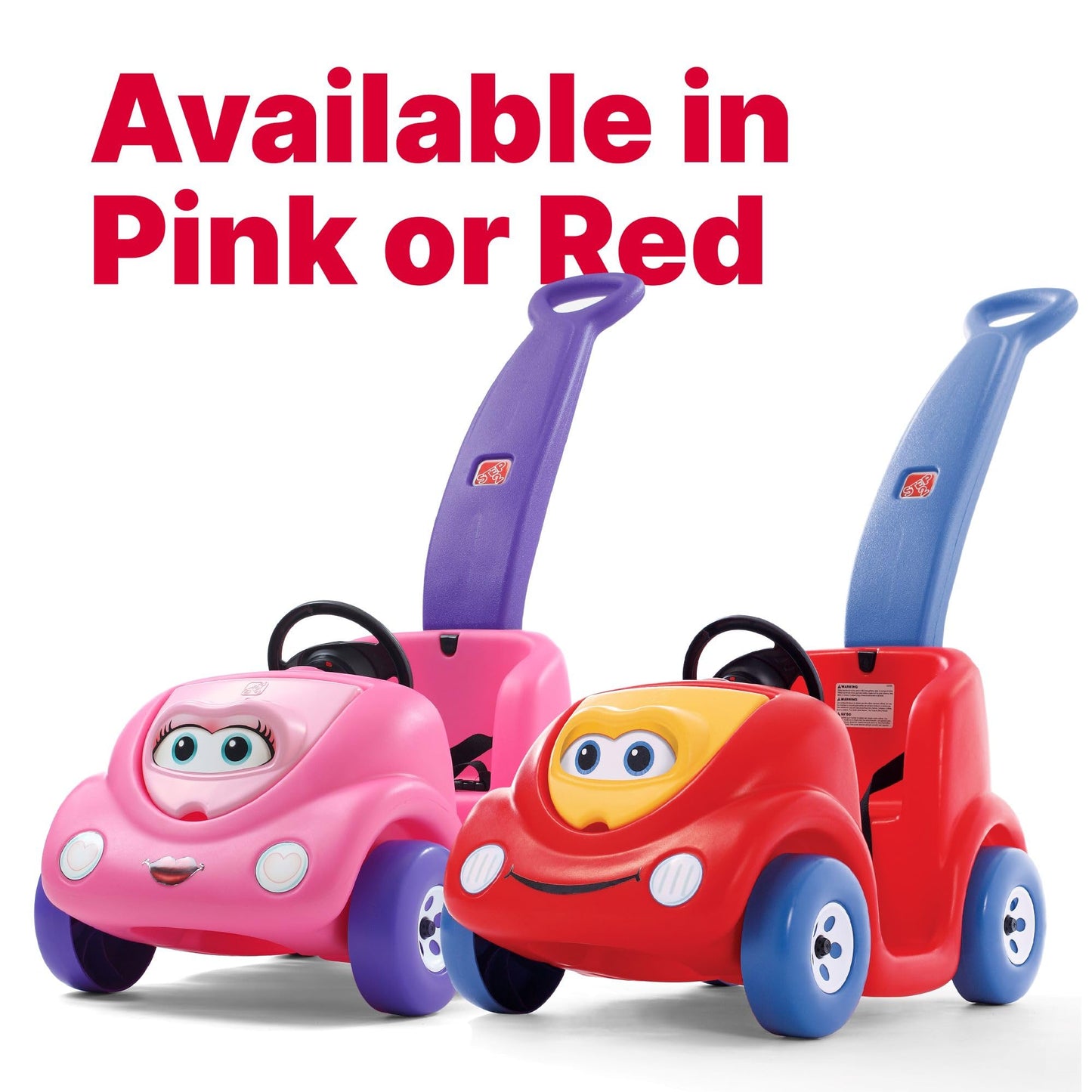 Step2 Push Around Buggy Kids Push Car, Ride On Toy, Stroller Substitute, Includes Seat Belt & Horn, Made of Durable Plastic, Max Weight 50 lbs., For Toddlers 1.5-4 Years Old, Pink