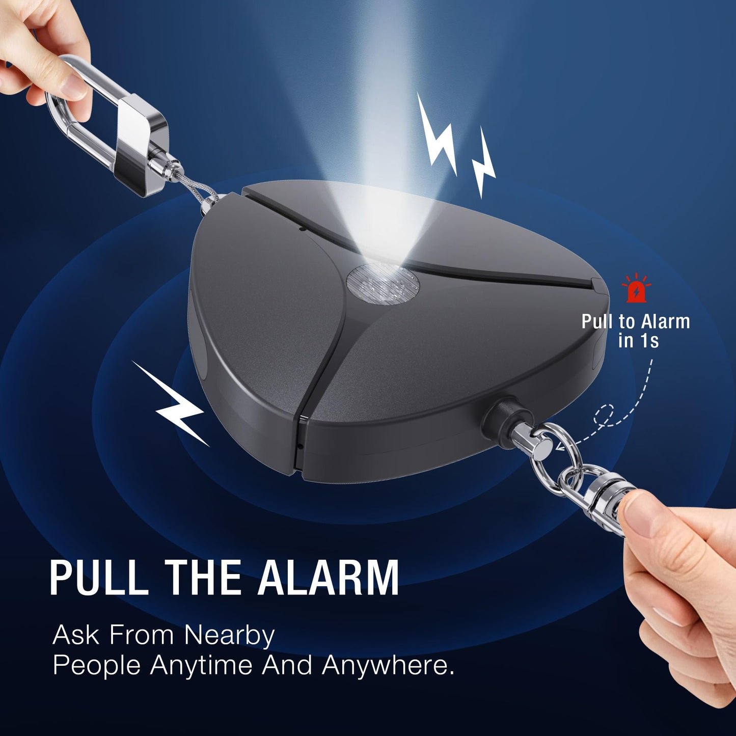 dooreemee GPS Tracker Detector & Signal Detector – Portable Hidden Camera Detector and Tracker Detector with Alarm & Flashlight, Travel Security Keychain for Women