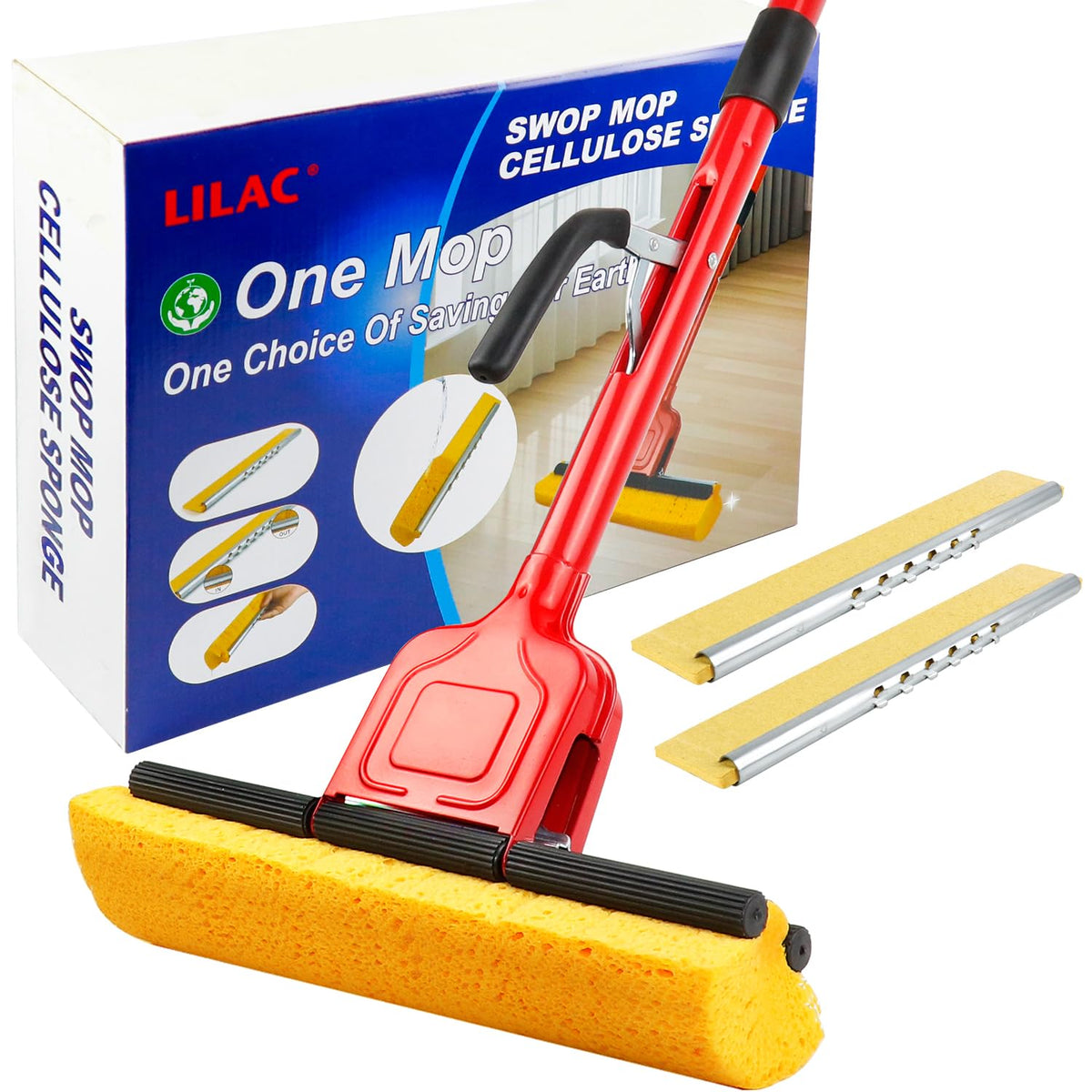 Cellulose Sponge Pop Up Sponge 4 Swop Roller Sponge mop Suitable for Wood