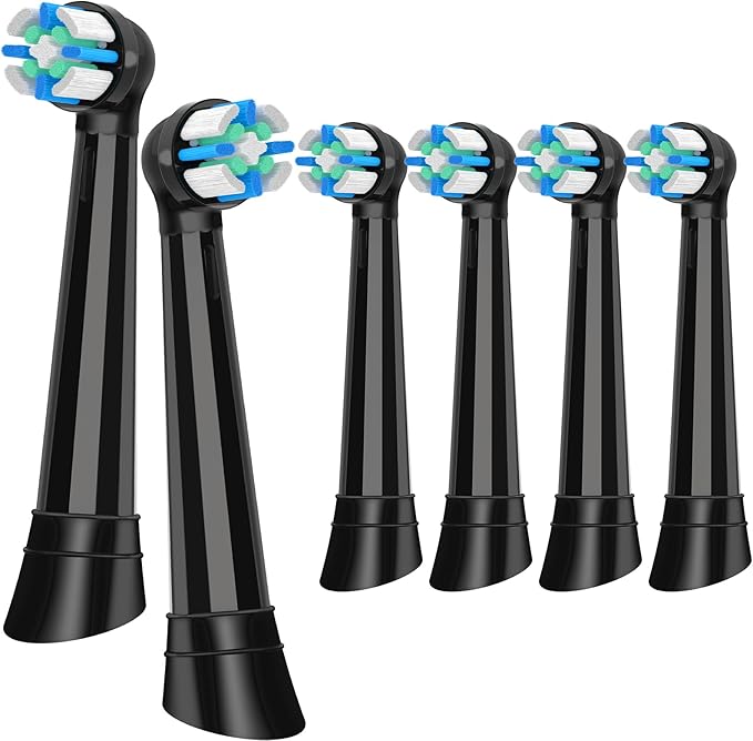 iO Replacement Heads Compatible with Oral B iO 2/3/4/5/6/7/8/9/10 Series Electric Toothbrush,IO Toothbrush Heads Compatible with Oral B iO,Medium-Hard bristles Care for Your Teeth,Black