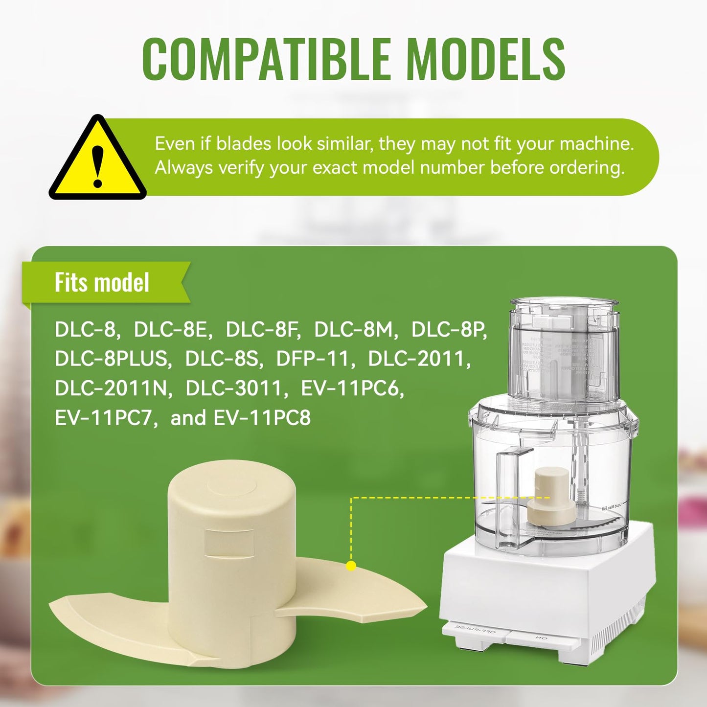 DLC-869TX-1 Dough Blade for Cuisinart Food Processor Pro Custom 11 Replacement Parts, Food Processor Blade Fits for Cuisinart DLC-8S, DFP-11, DLC-2011, DLC-3011, EV-11PC6, EV-11PC7 & EV-11PC8 Only