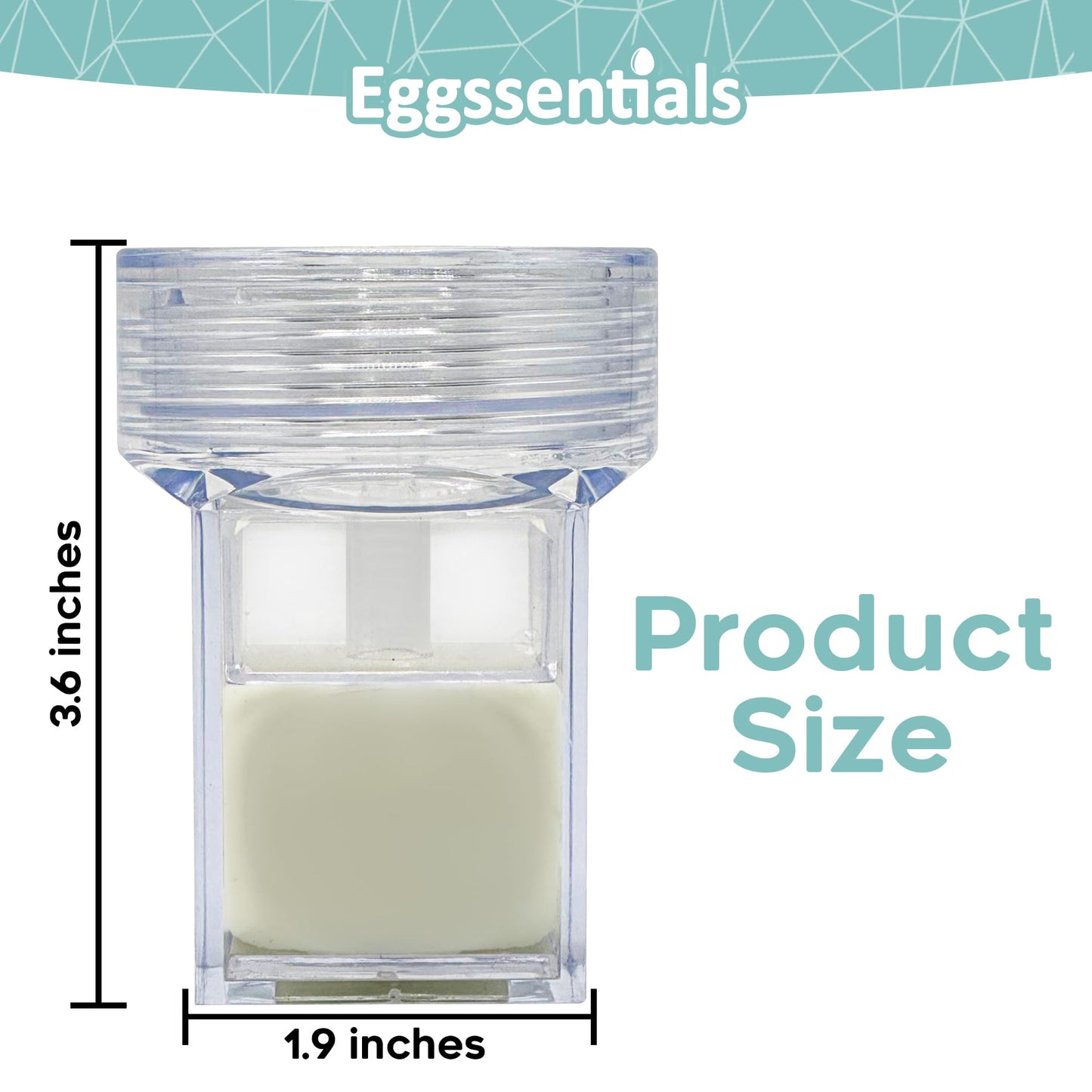 Eggssentials Square Egg Mold - Hard Boiled Egg Maker - Pack of 6 - Transparent Silicone