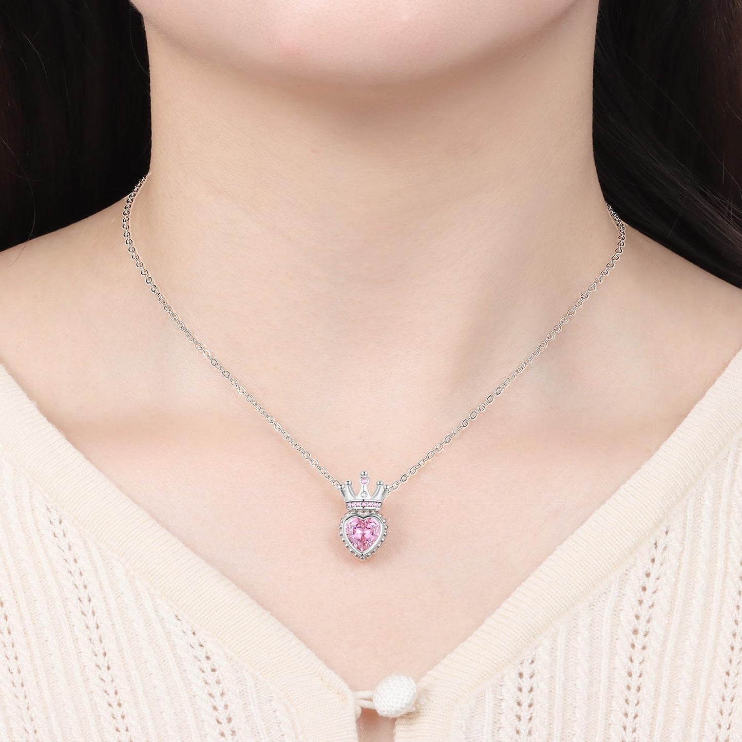 MISEFF 925 Sterling Silver Fashion Pendant Necklace for Women，Fashion Jewelry, 18K Gold Plated， Advanced Retro Series Link Chains ，Basic Multifunctional Accessories Suitable for Multiple Occasions and Daily Wear (Crown)